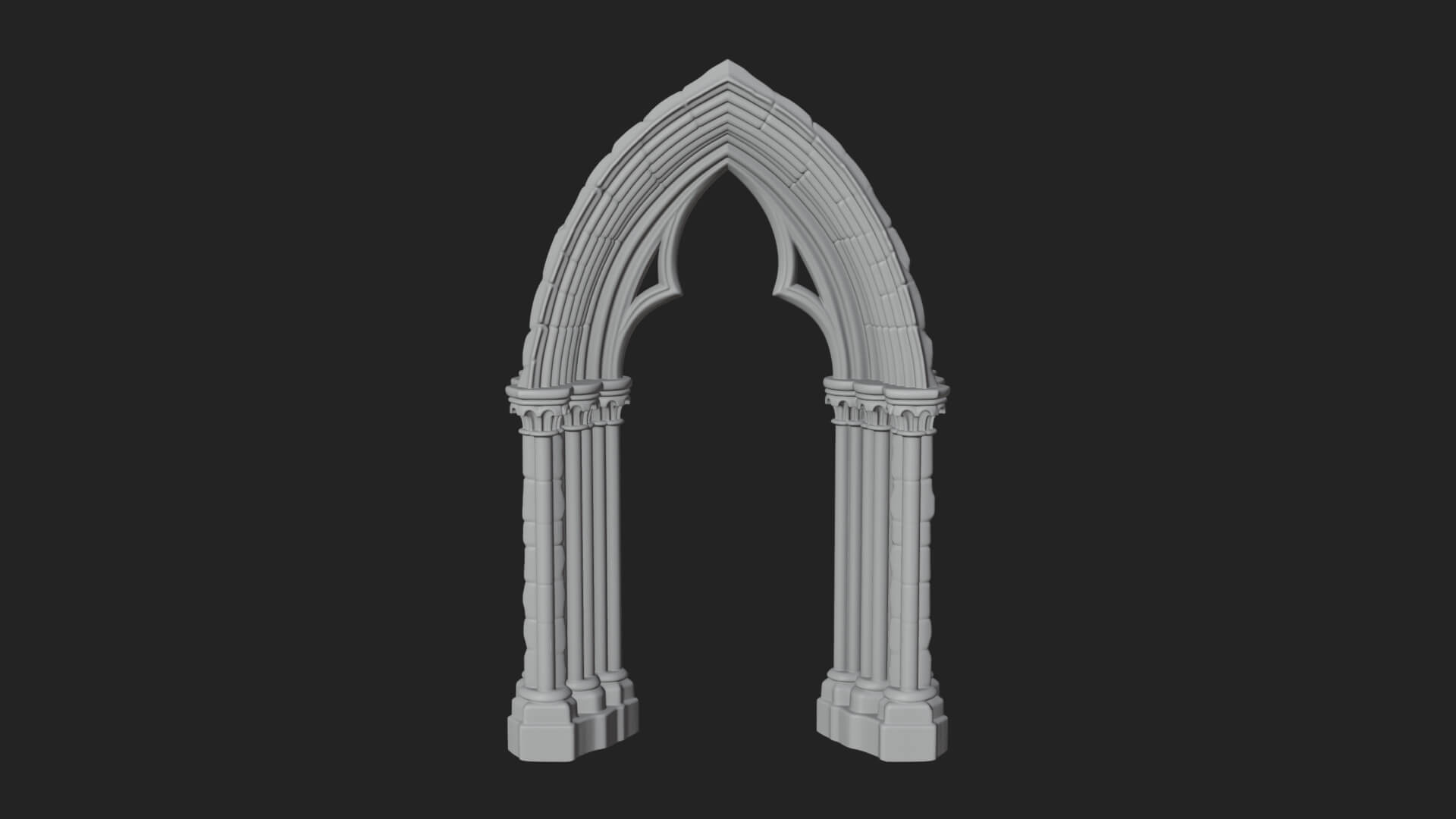 Gothic Arch Doorway Model Design 15 3D Print Model 3D Model
