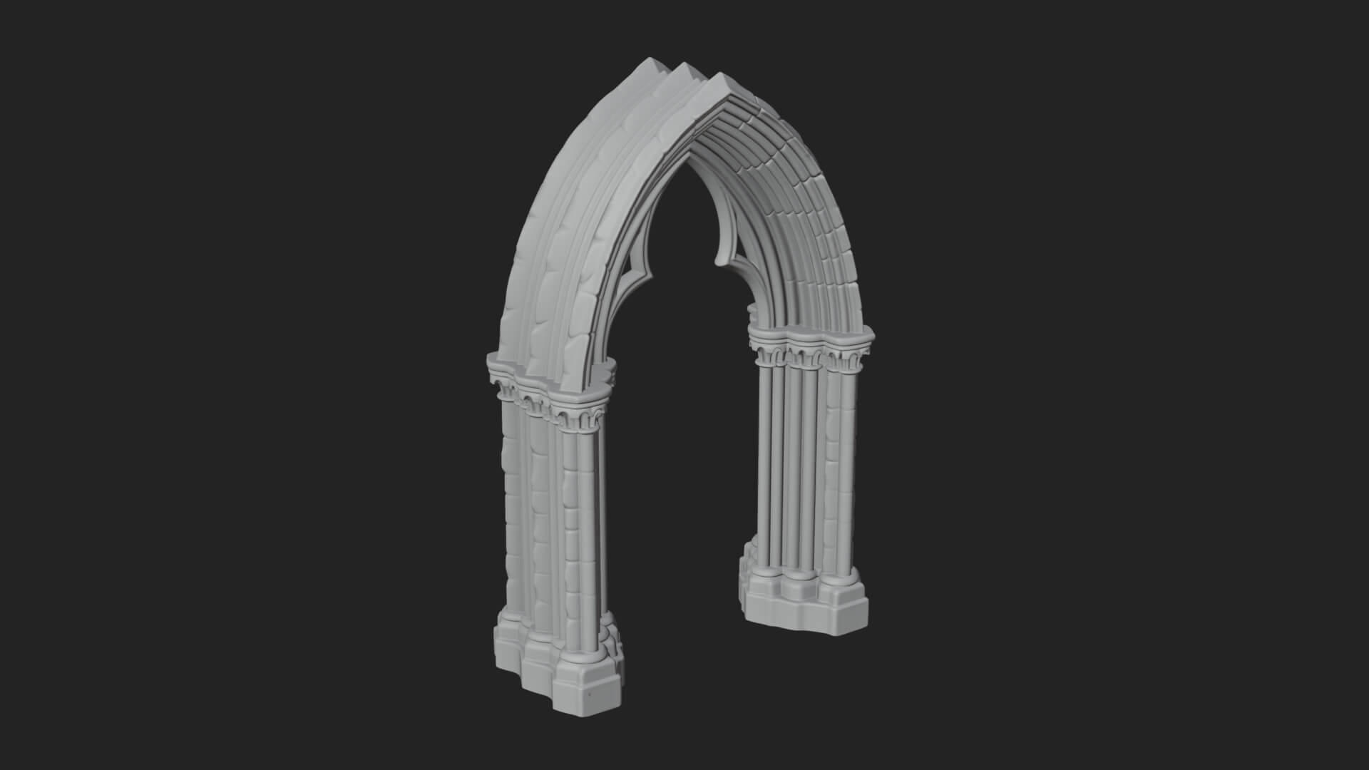 Gothic Arch Doorway Model Design 15 3D Print Model 3D Model