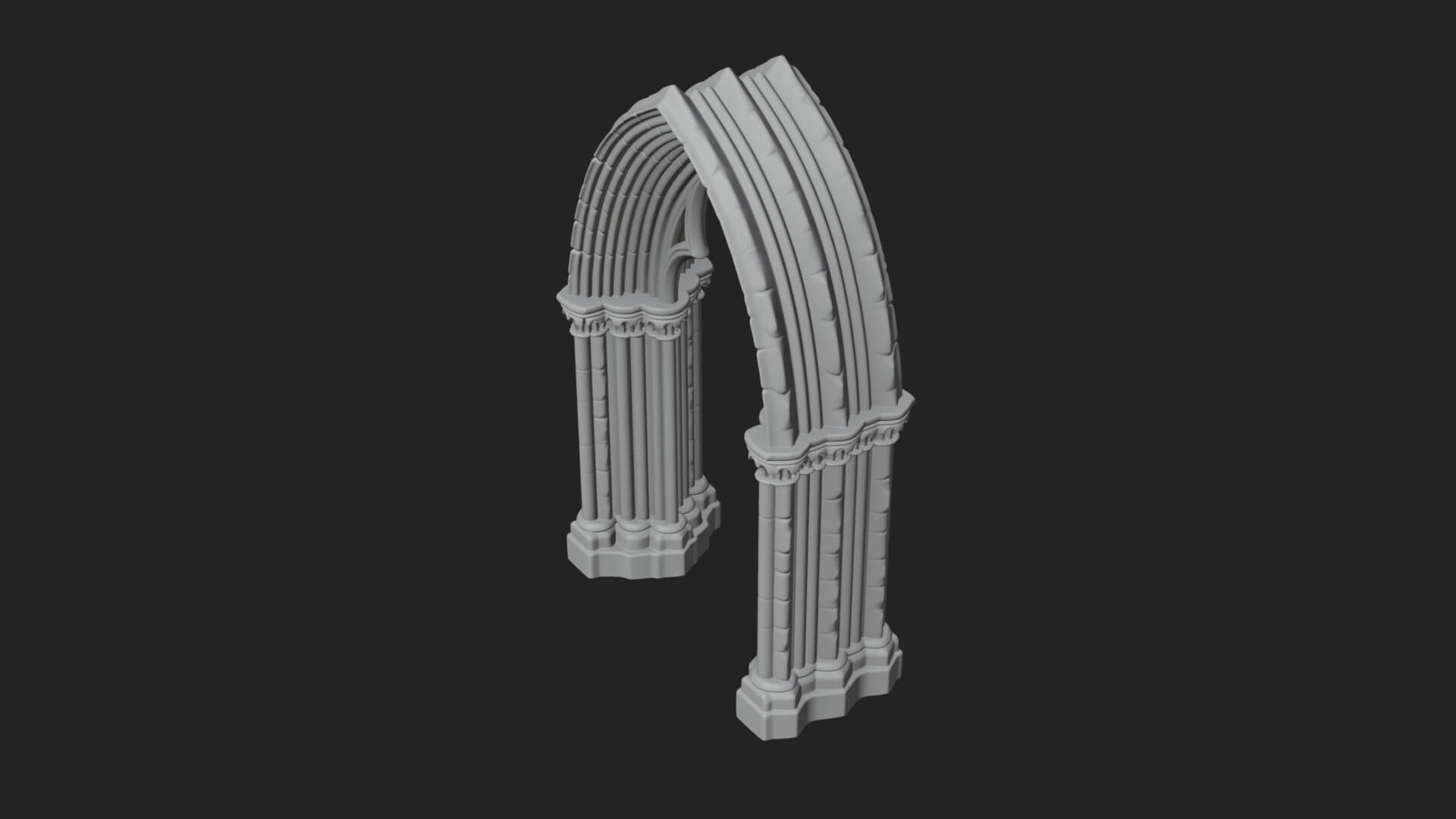 Gothic Arch Doorway Model Design 15 3D Print Model 3D Model