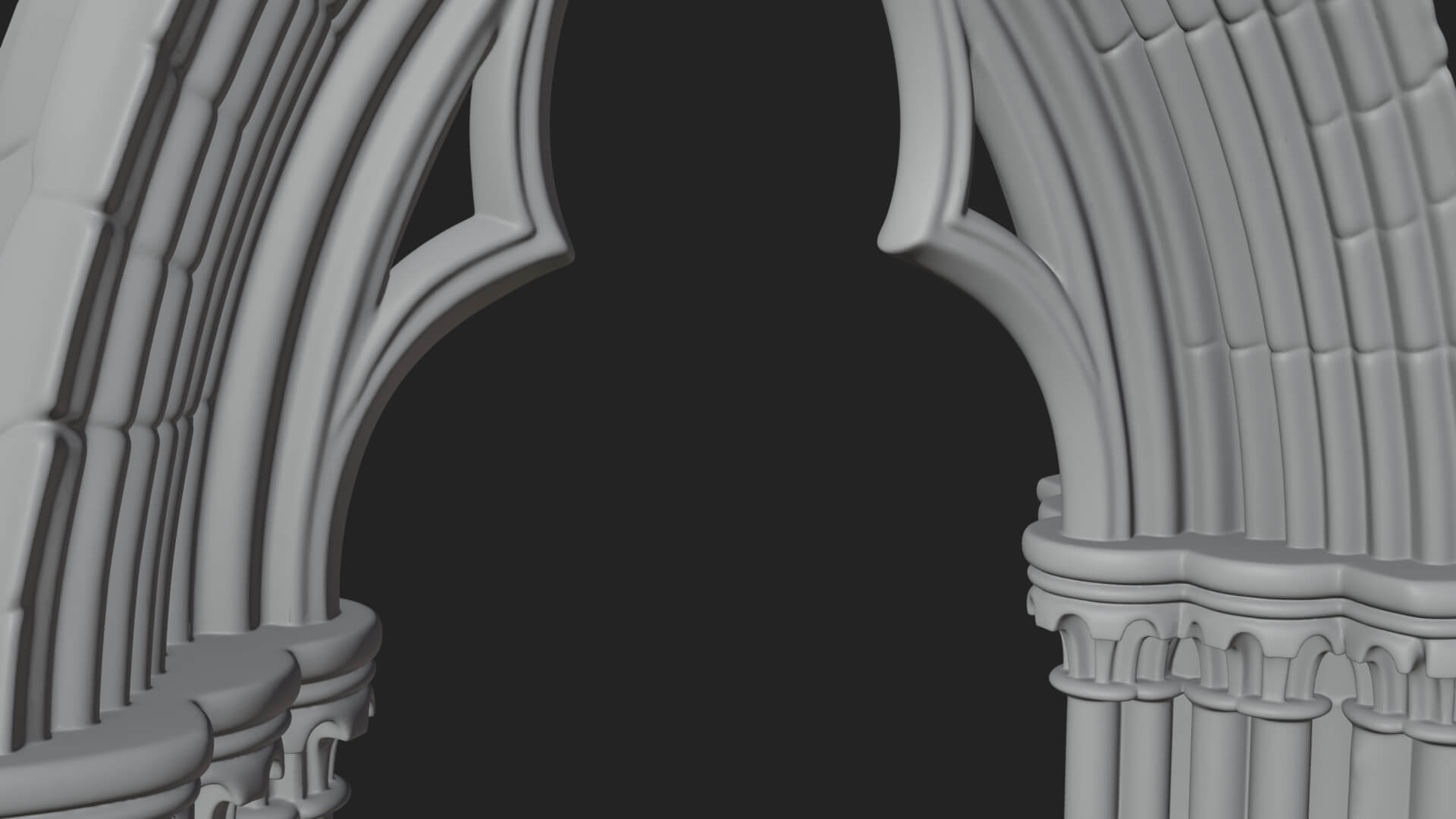 Gothic Arch Doorway Model Design 15 3D Print Model 3D Model