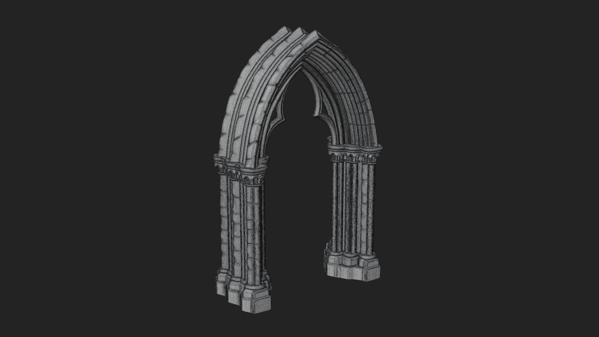 Gothic Arch Doorway Model Design 15 3D Print Model 3D Model