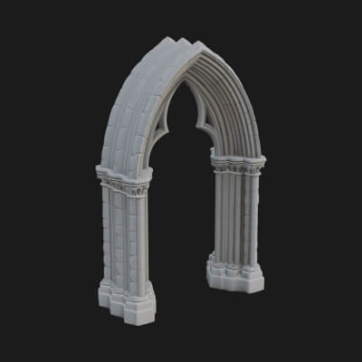 Gothic Arch Doorway Model Design 15 3D Print Model