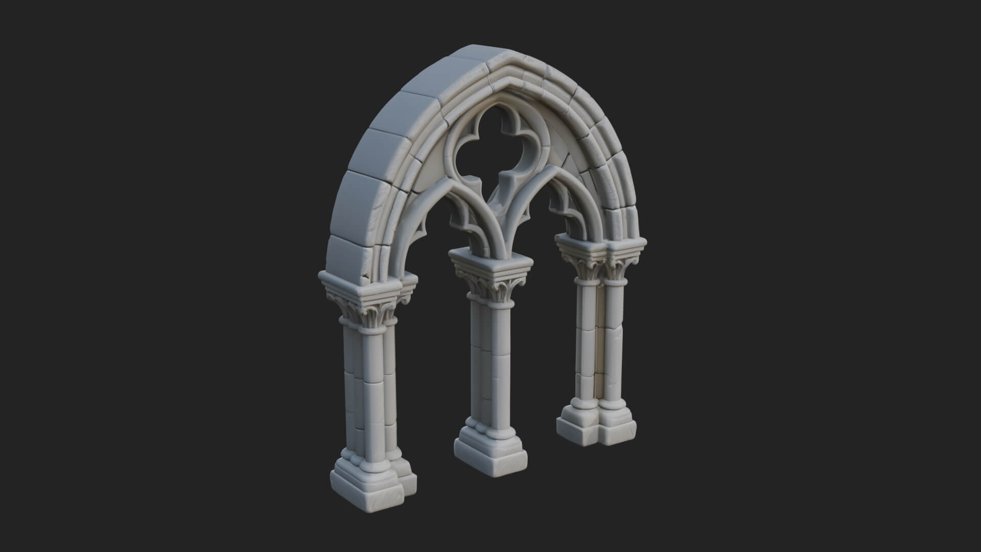 Gothic Arch Doorway Model Design 16 3D Print Model 3D Model