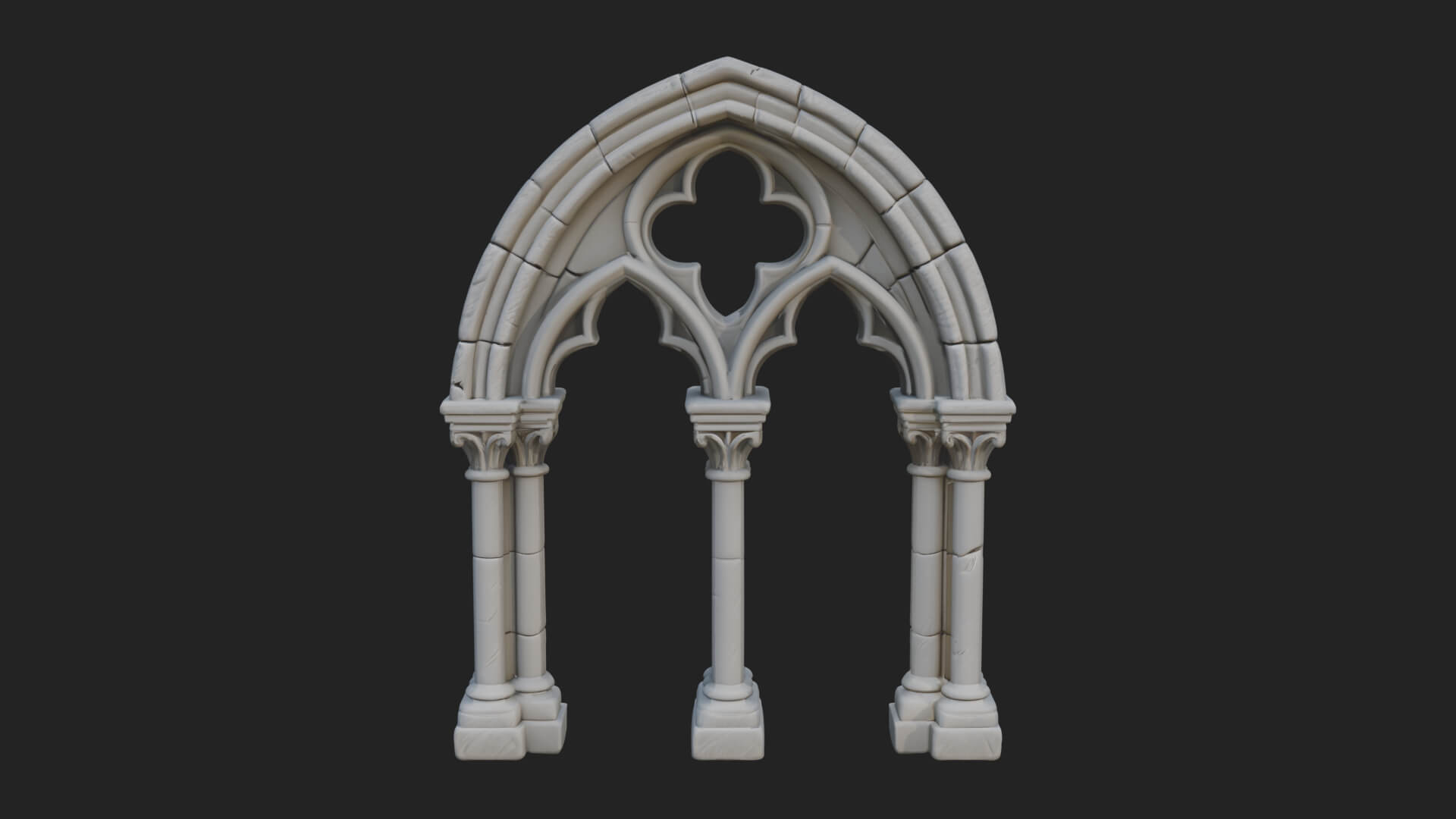 Gothic Arch Doorway Model Design 16 3D Print Model 3D Model