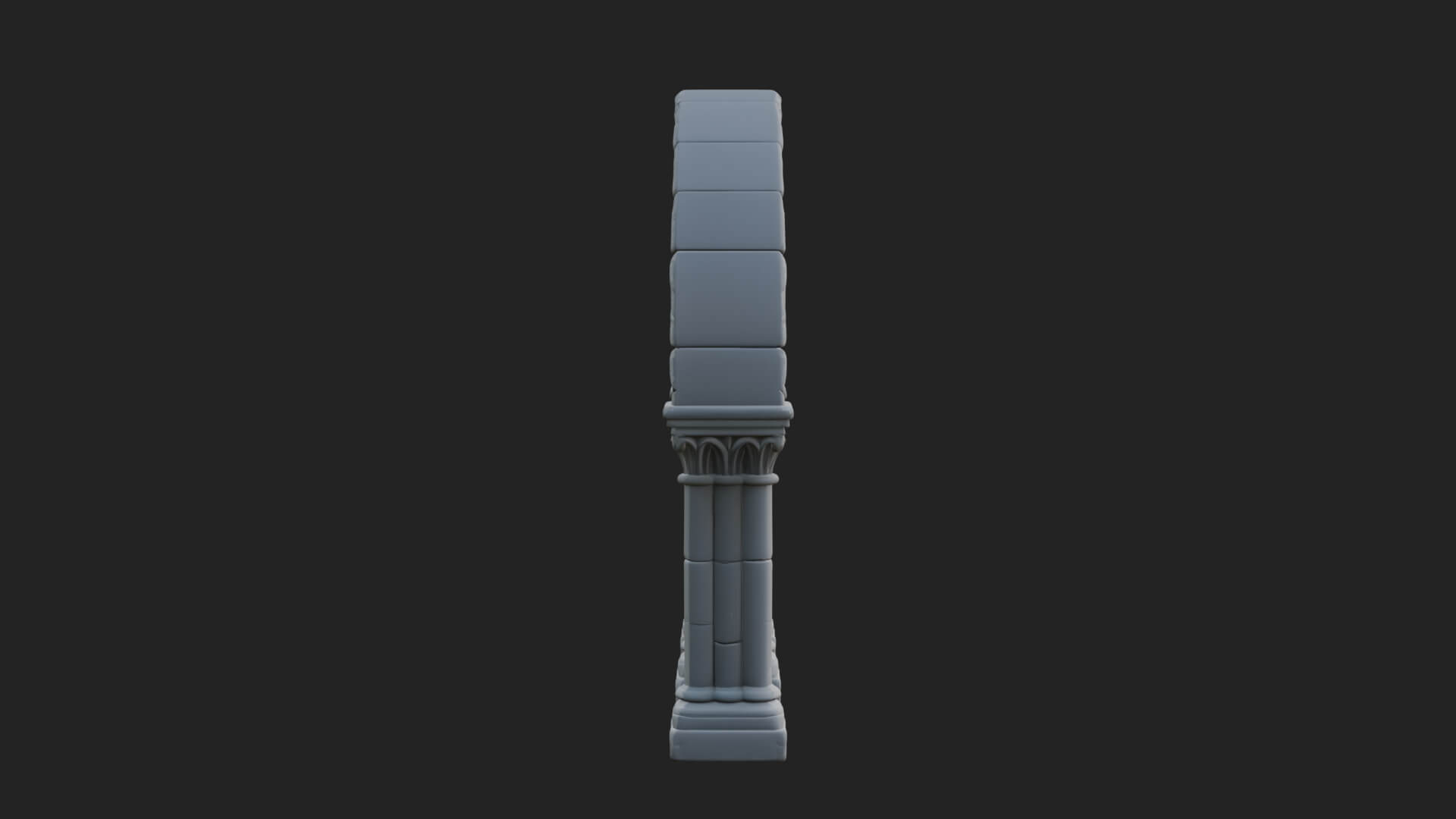 Gothic Arch Doorway Model Design 16 3D Print Model 3D Model