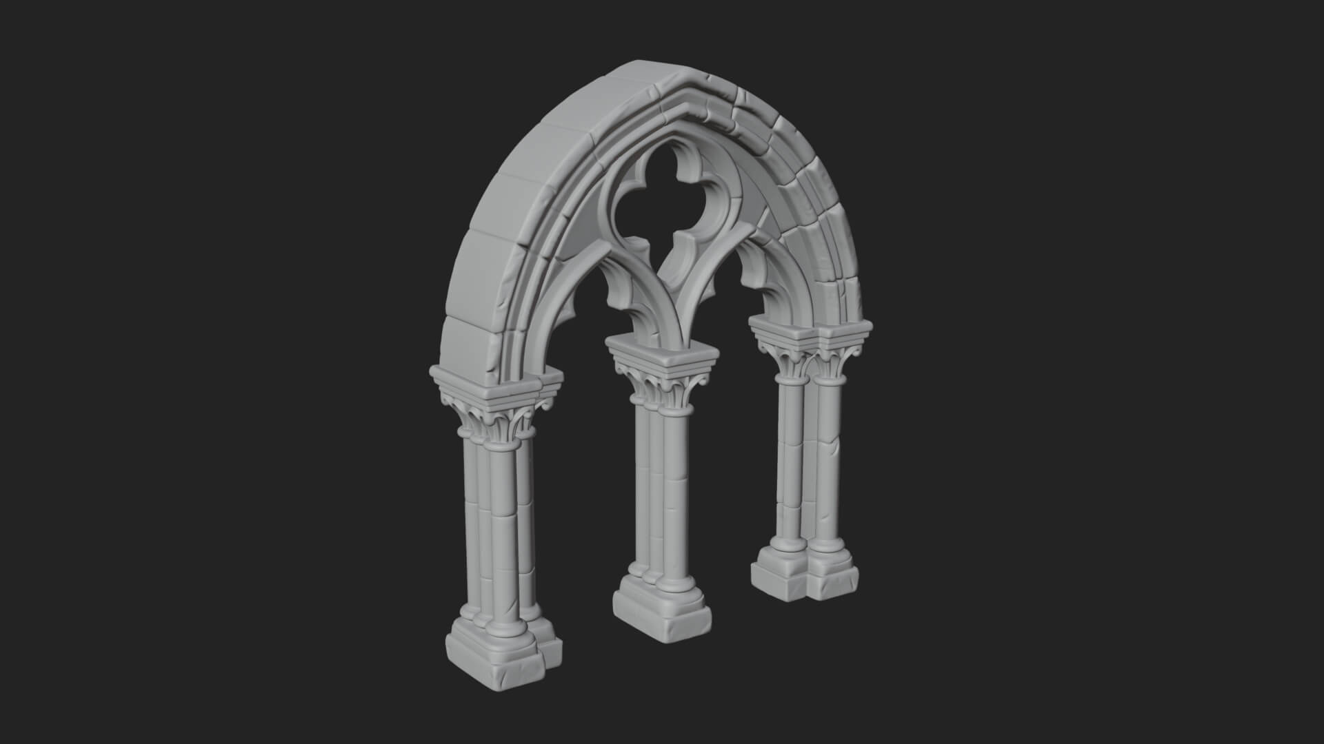 Gothic Arch Doorway Model Design 16 3D Print Model 3D Model