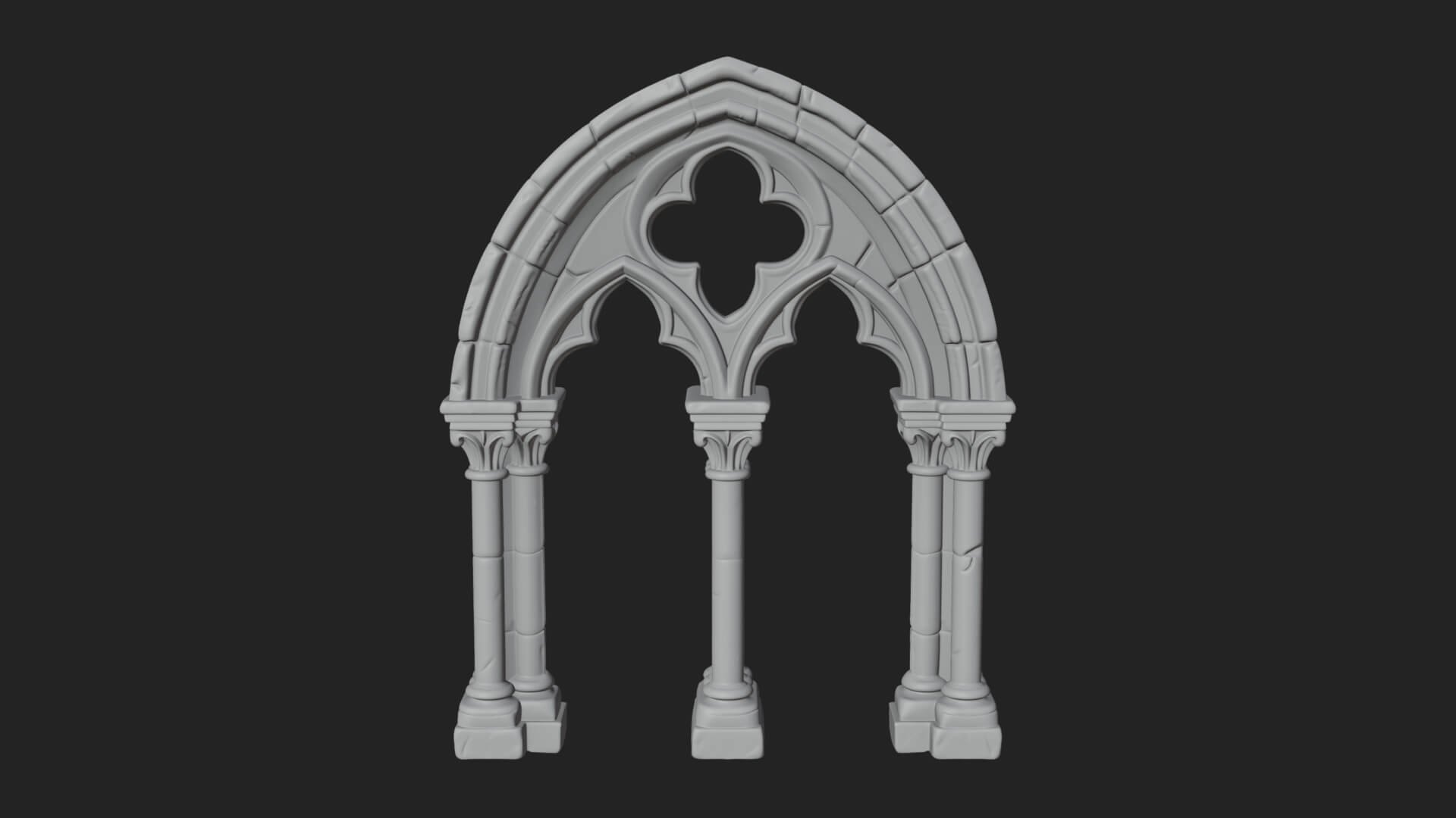 Gothic Arch Doorway Model Design 16 3D Print Model 3D Model