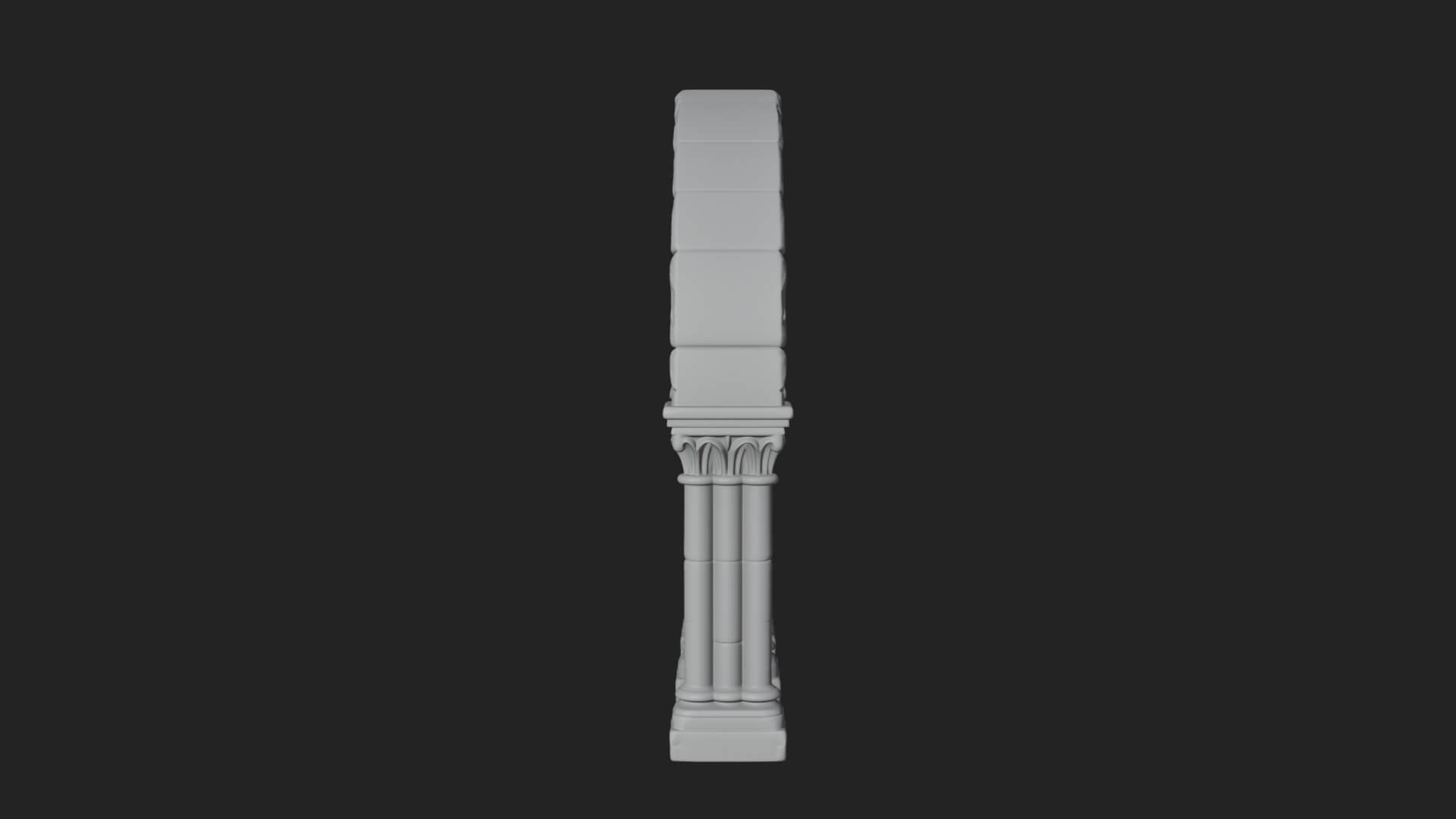 Gothic Arch Doorway Model Design 16 3D Print Model 3D Model