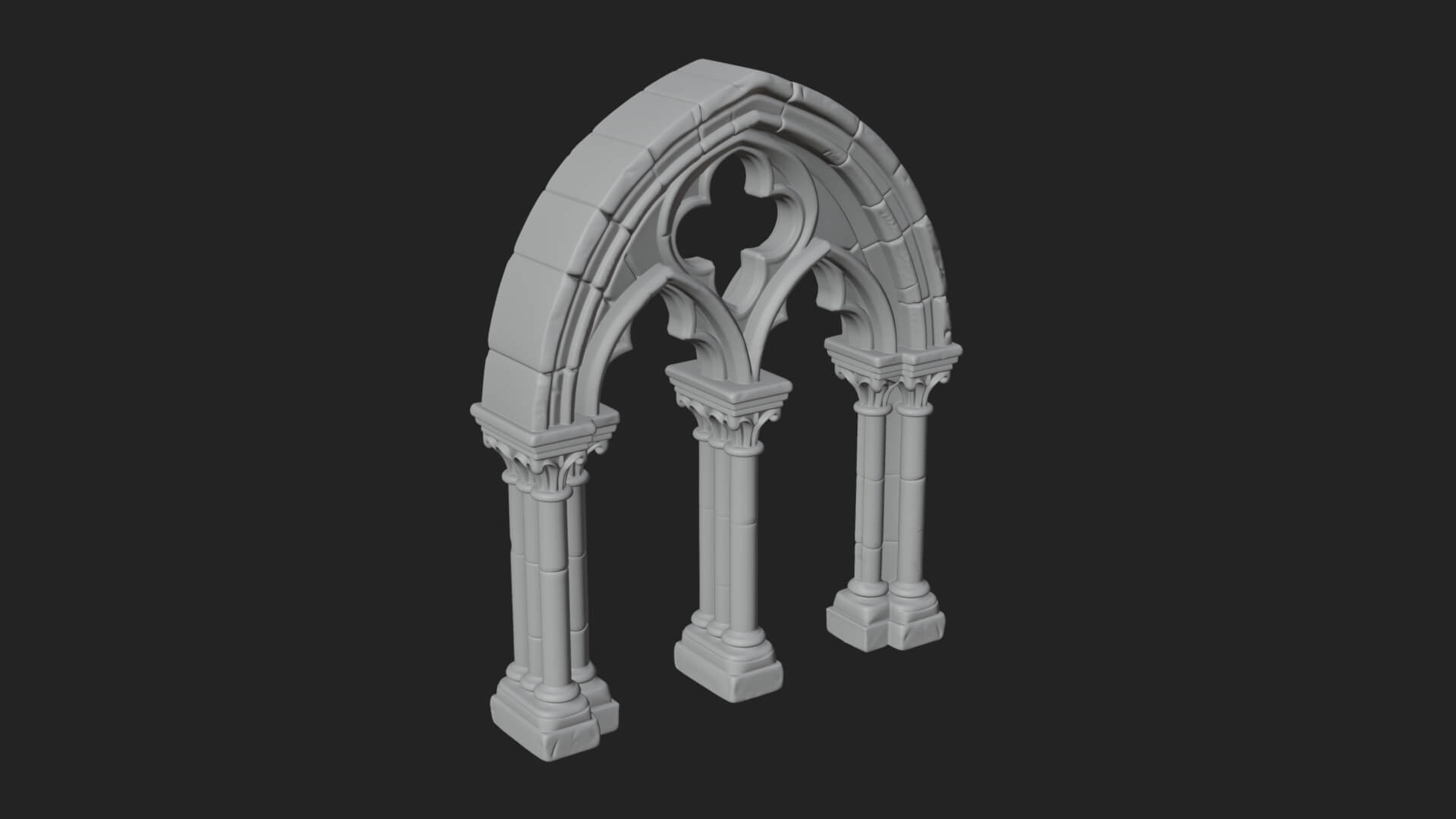 Gothic Arch Doorway Model Design 16 3D Print Model 3D Model