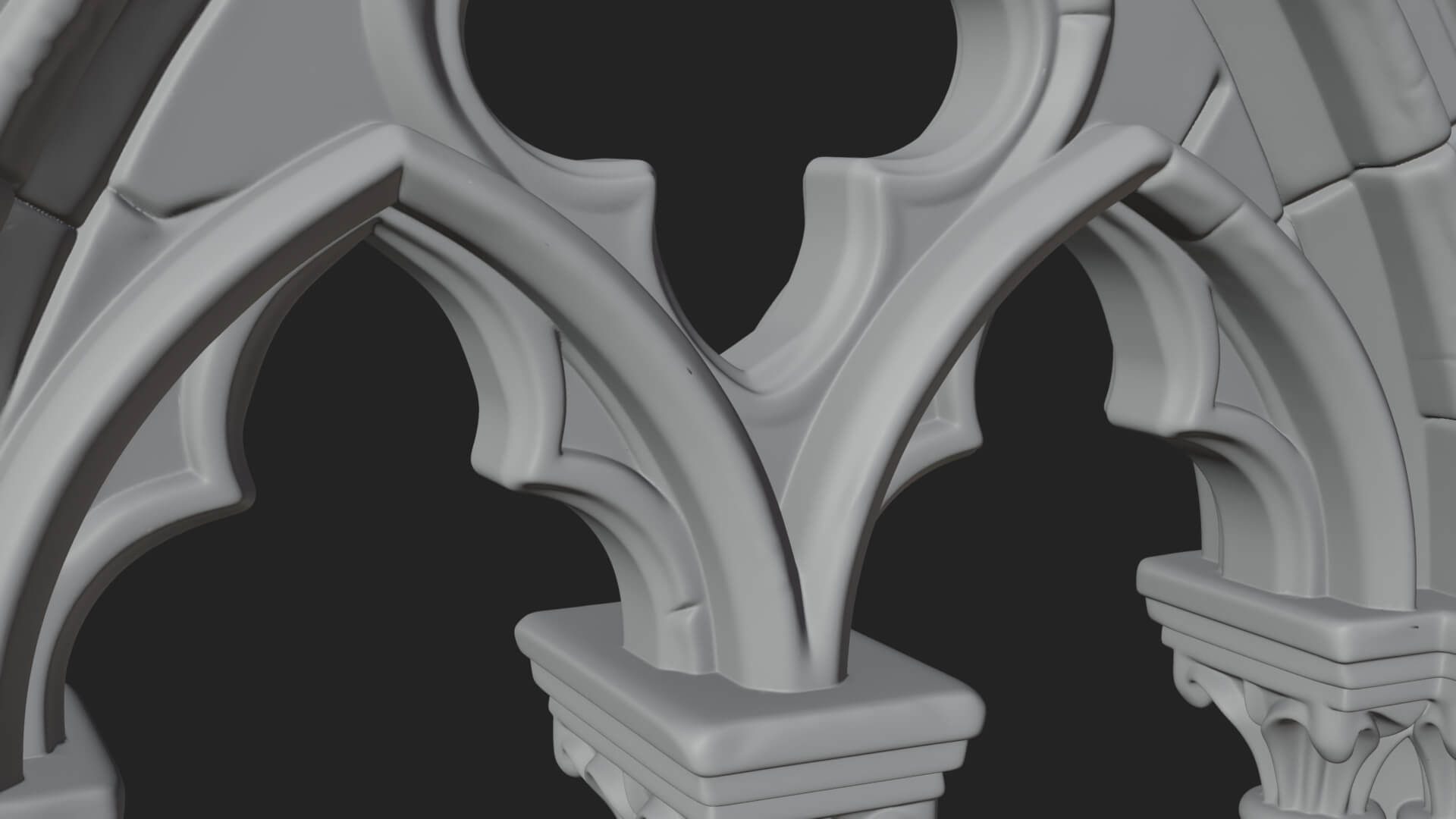Gothic Arch Doorway Model Design 16 3D Print Model 3D Model