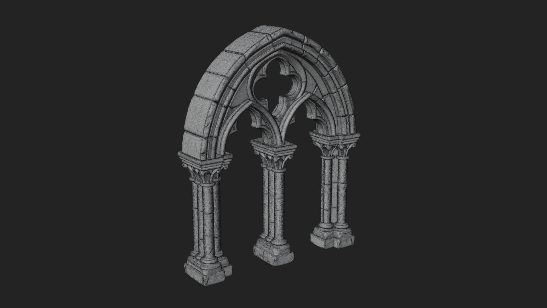 Gothic Arch Doorway Model Design 16 3D Print Model 3D Model