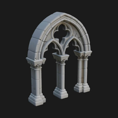 Gothic Arch Doorway Model Design 16 3D Print Model