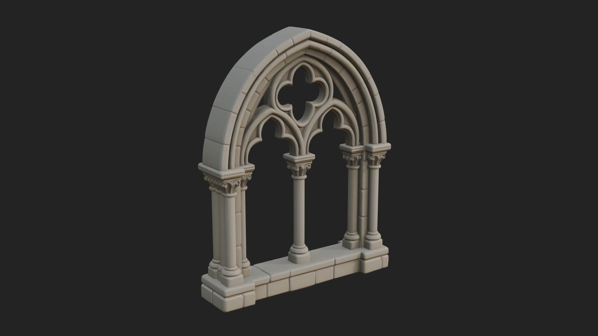 Gothic Arch Doorway Model Design 5 3D Print Model 3D Model
