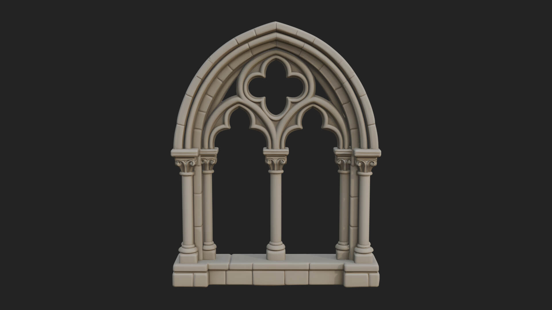 Gothic Arch Doorway Model Design 5 3D Print Model 3D Model