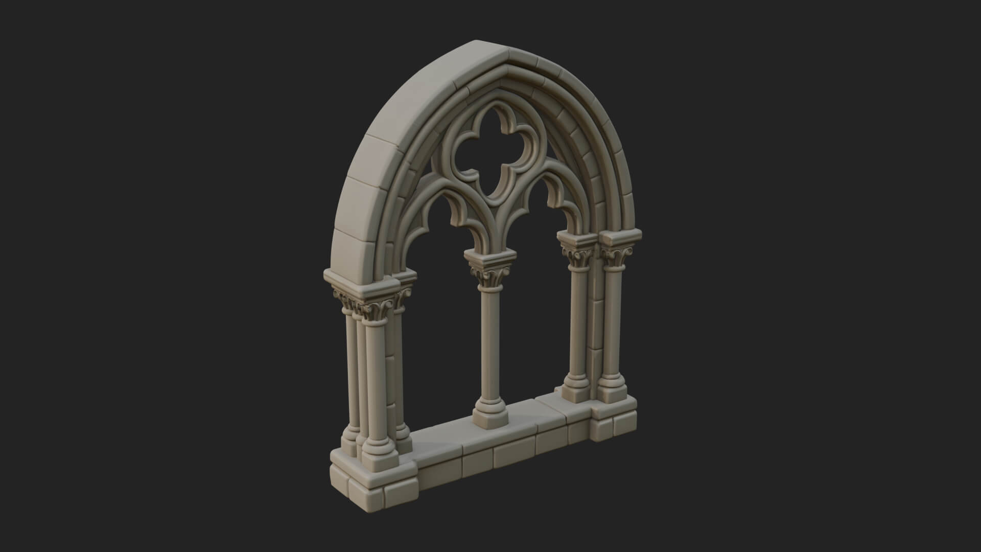 Gothic Arch Doorway Model Design 5 3D Print Model 3D Model