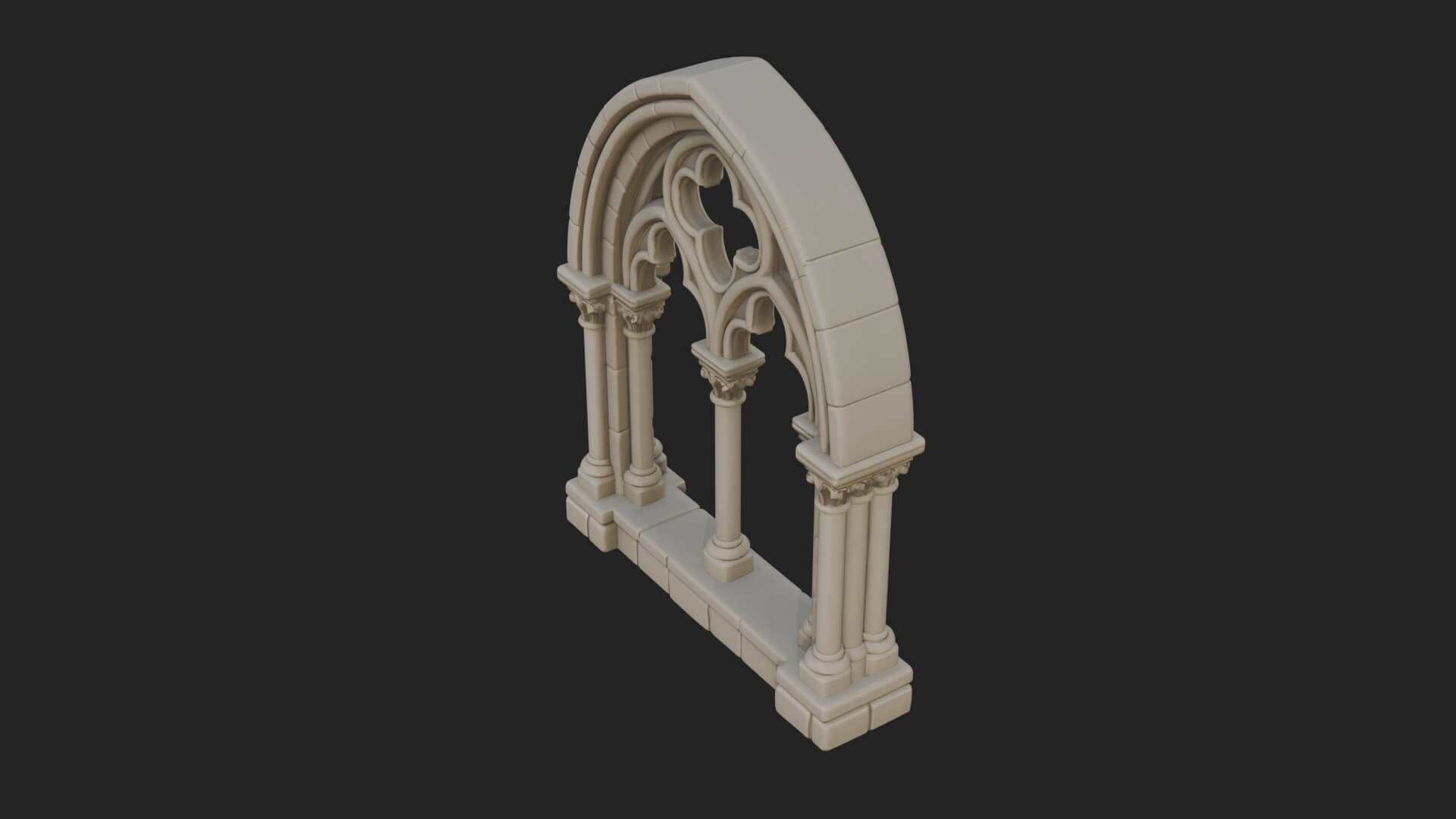 Gothic Arch Doorway Model Design 5 3D Print Model 3D Model