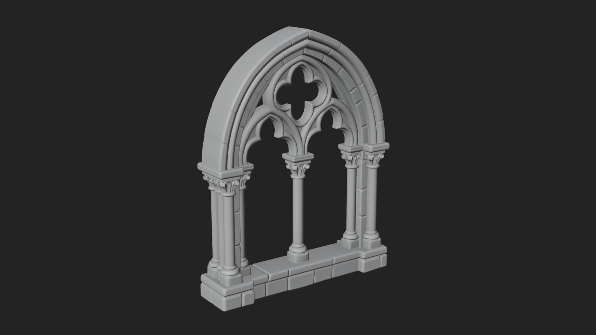 Gothic Arch Doorway Model Design 5 3D Print Model 3D Model