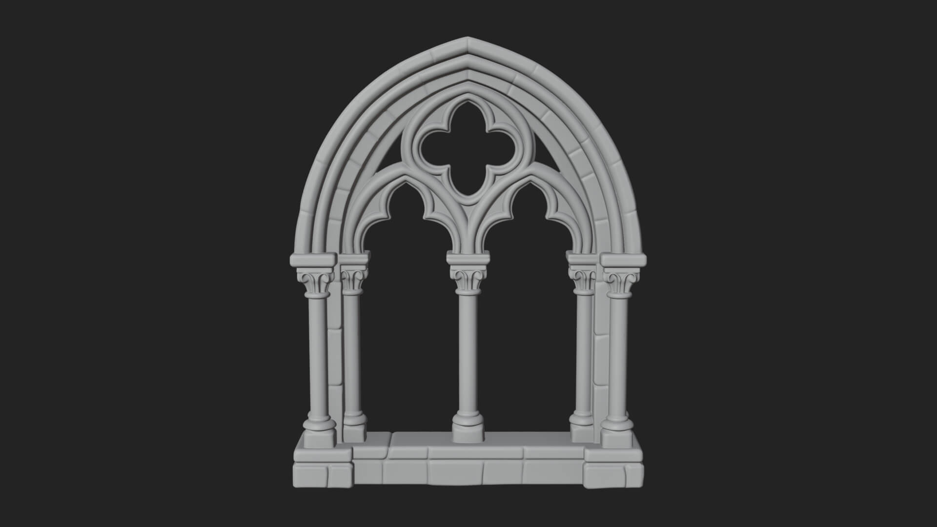 Gothic Arch Doorway Model Design 5 3D Print Model 3D Model