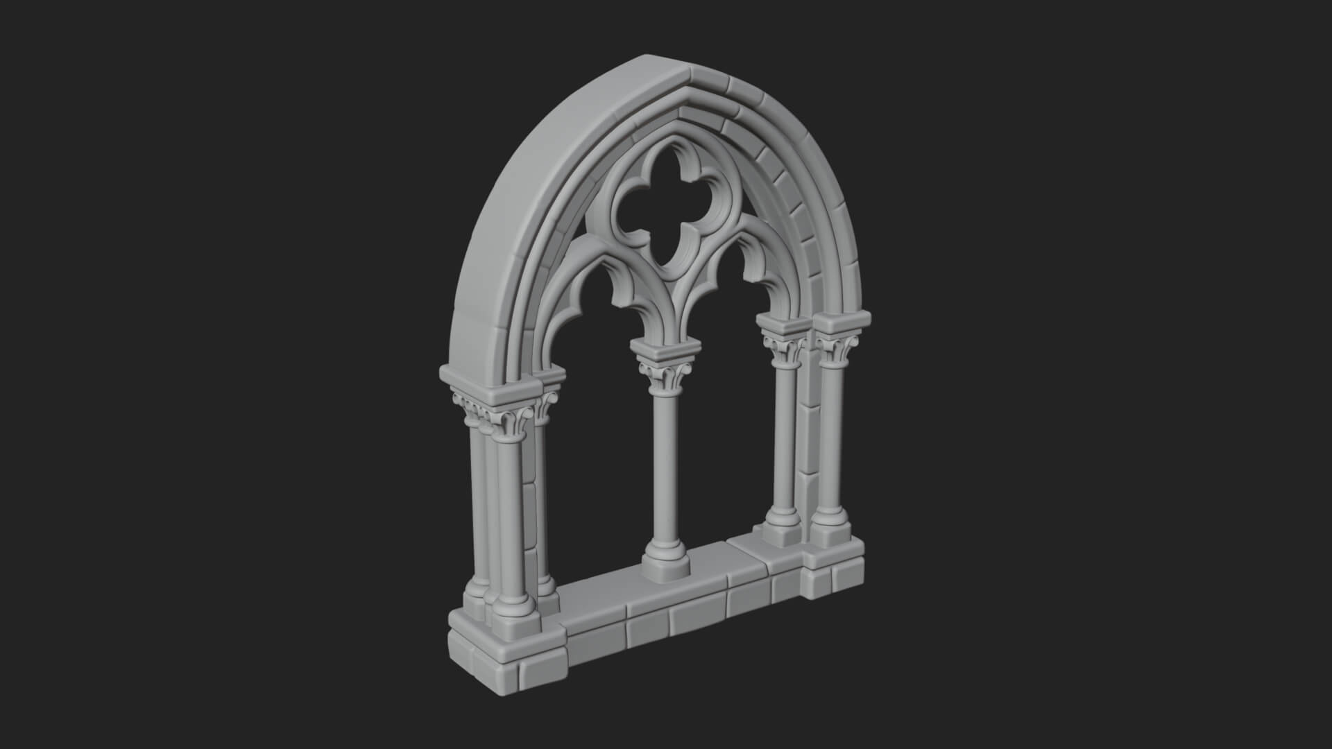 Gothic Arch Doorway Model Design 5 3D Print Model 3D Model