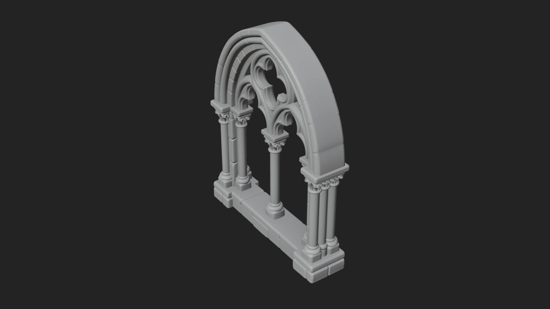 Gothic Arch Doorway Model Design 5 3D Print Model 3D Model