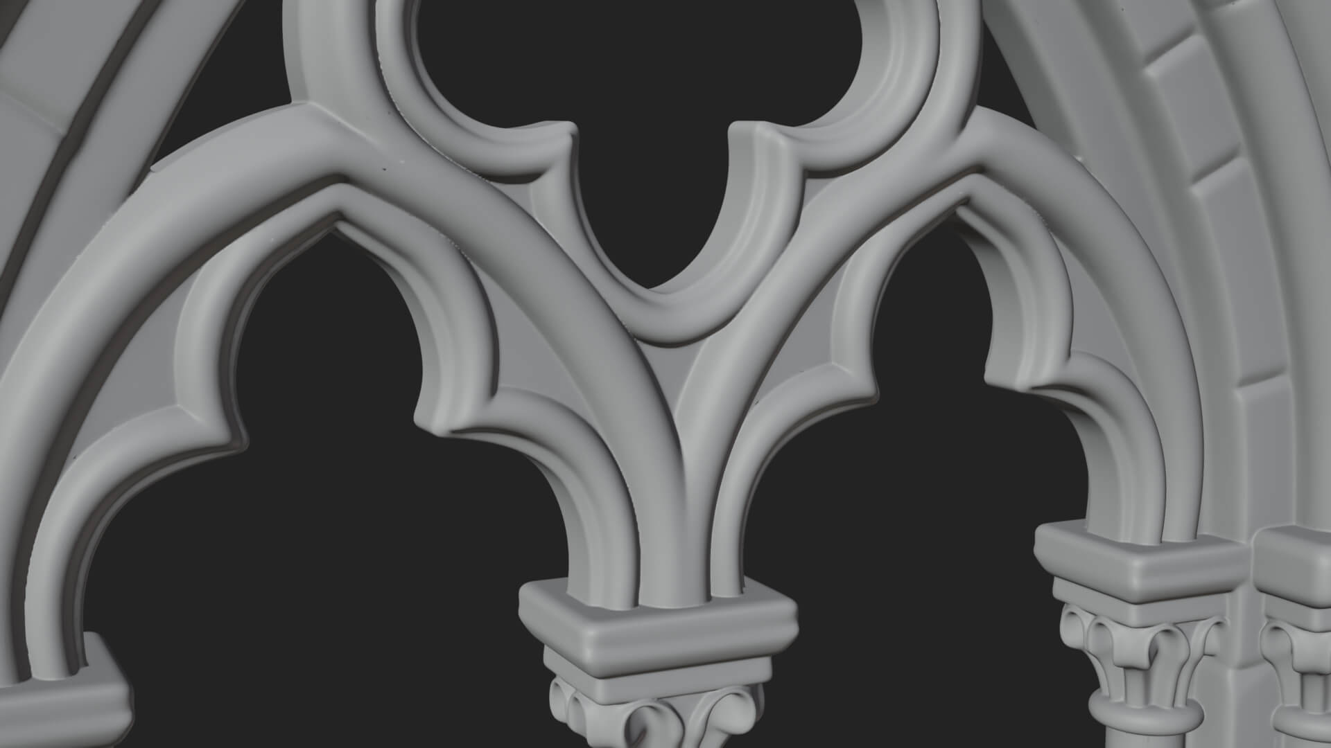 Gothic Arch Doorway Model Design 5 3D Print Model 3D Model