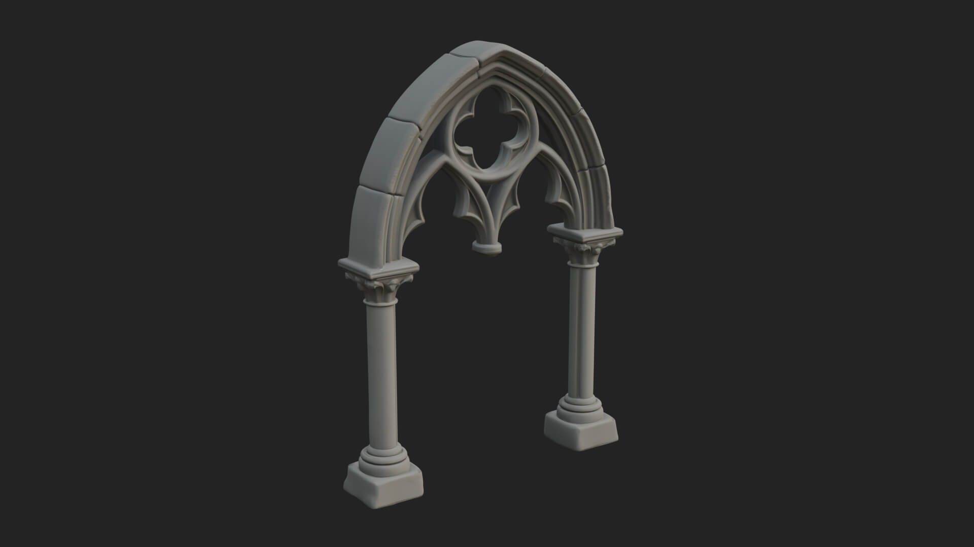 Gothic Arch Doorway Model Design 6 3D Print Model 3D Model