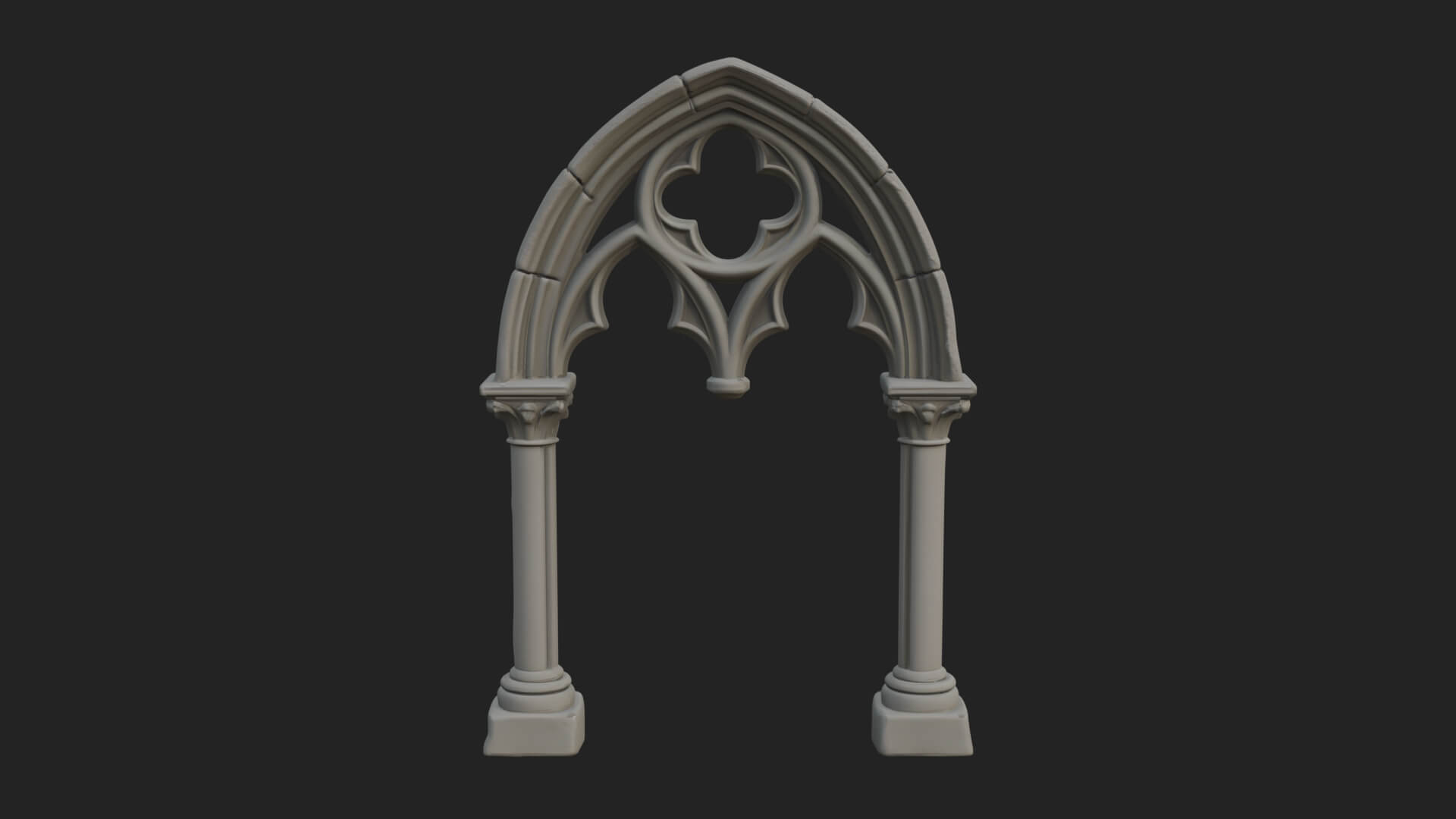 Gothic Arch Doorway Model Design 6 3D Print Model 3D Model