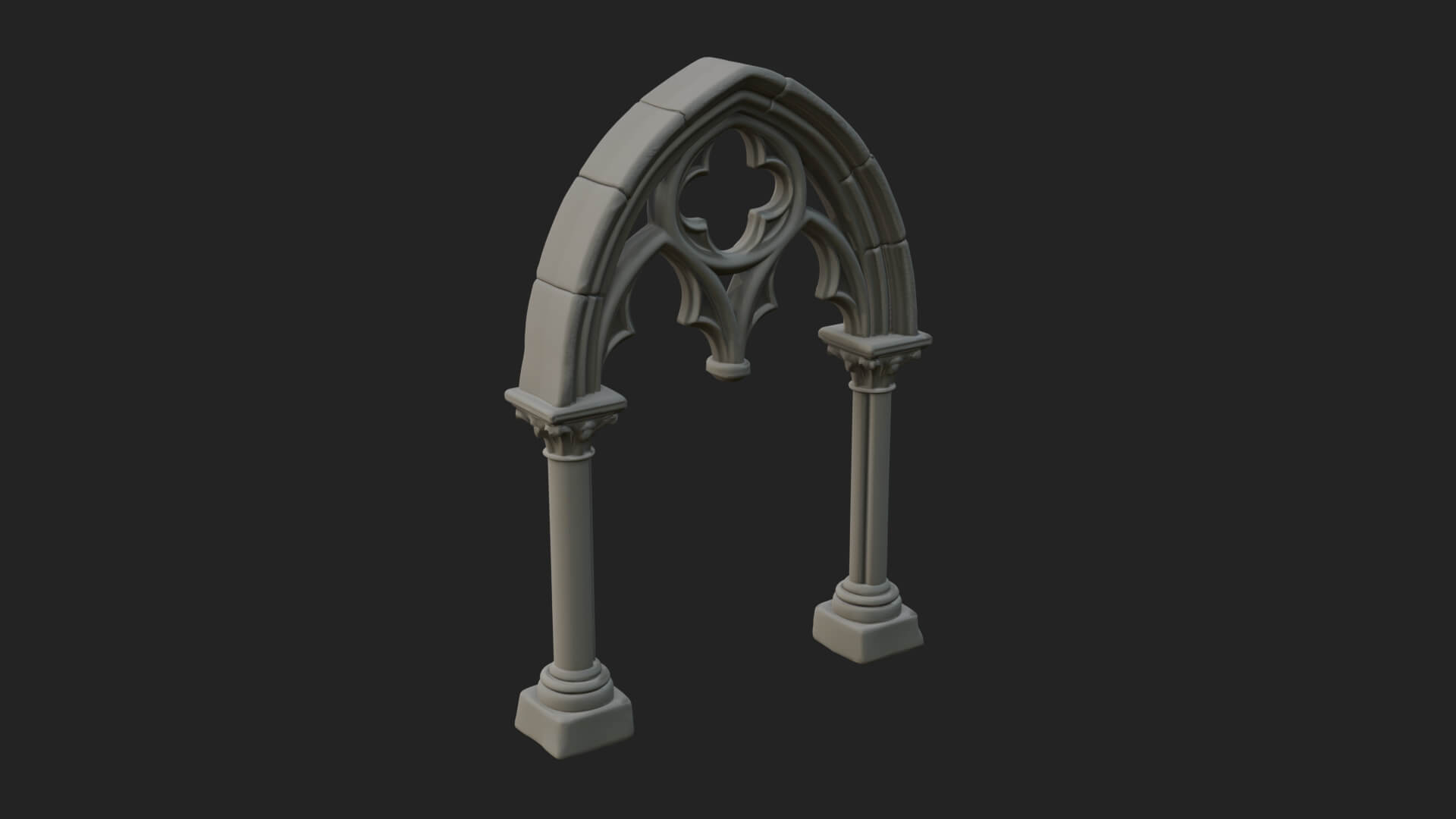 Gothic Arch Doorway Model Design 6 3D Print Model 3D Model