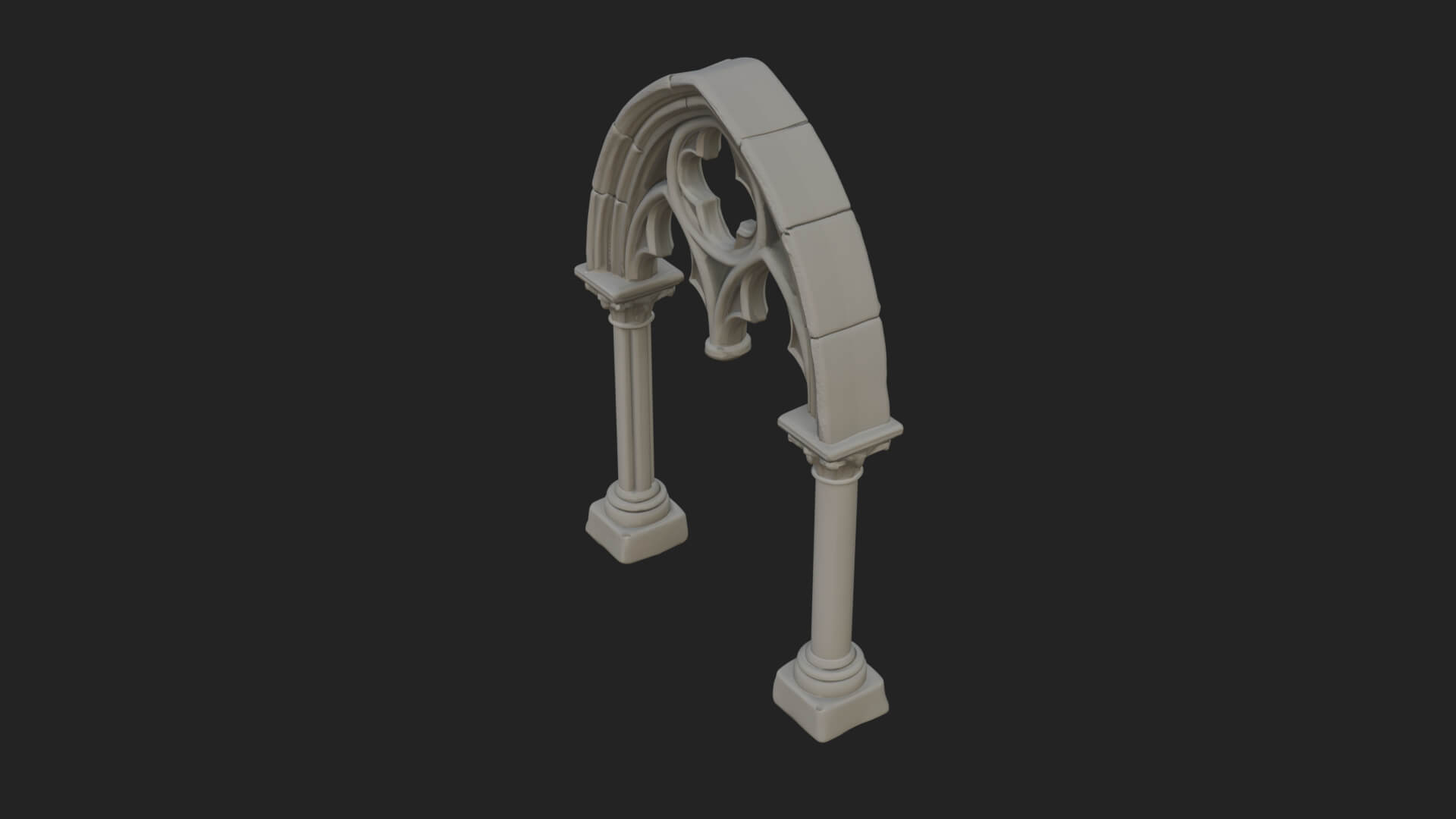 Gothic Arch Doorway Model Design 6 3D Print Model 3D Model