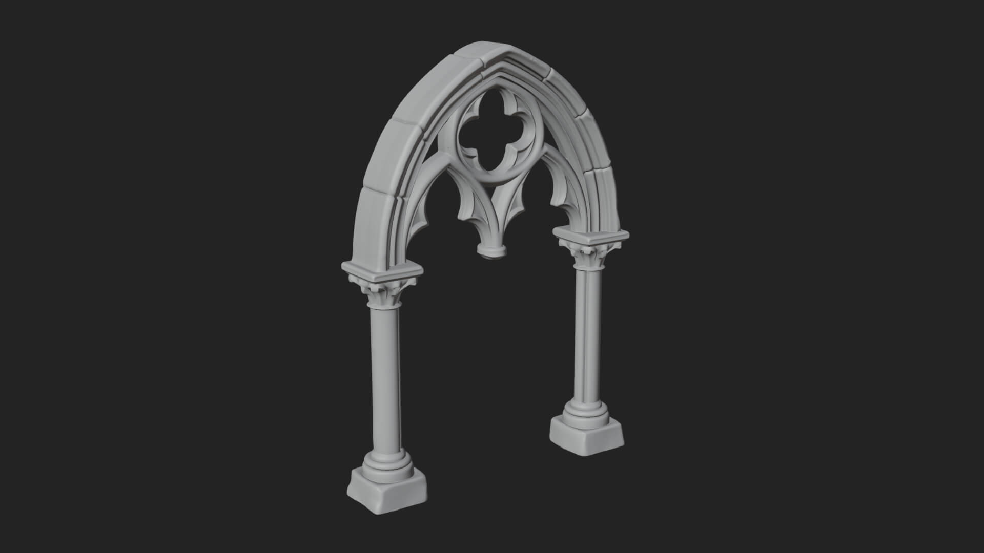 Gothic Arch Doorway Model Design 6 3D Print Model 3D Model