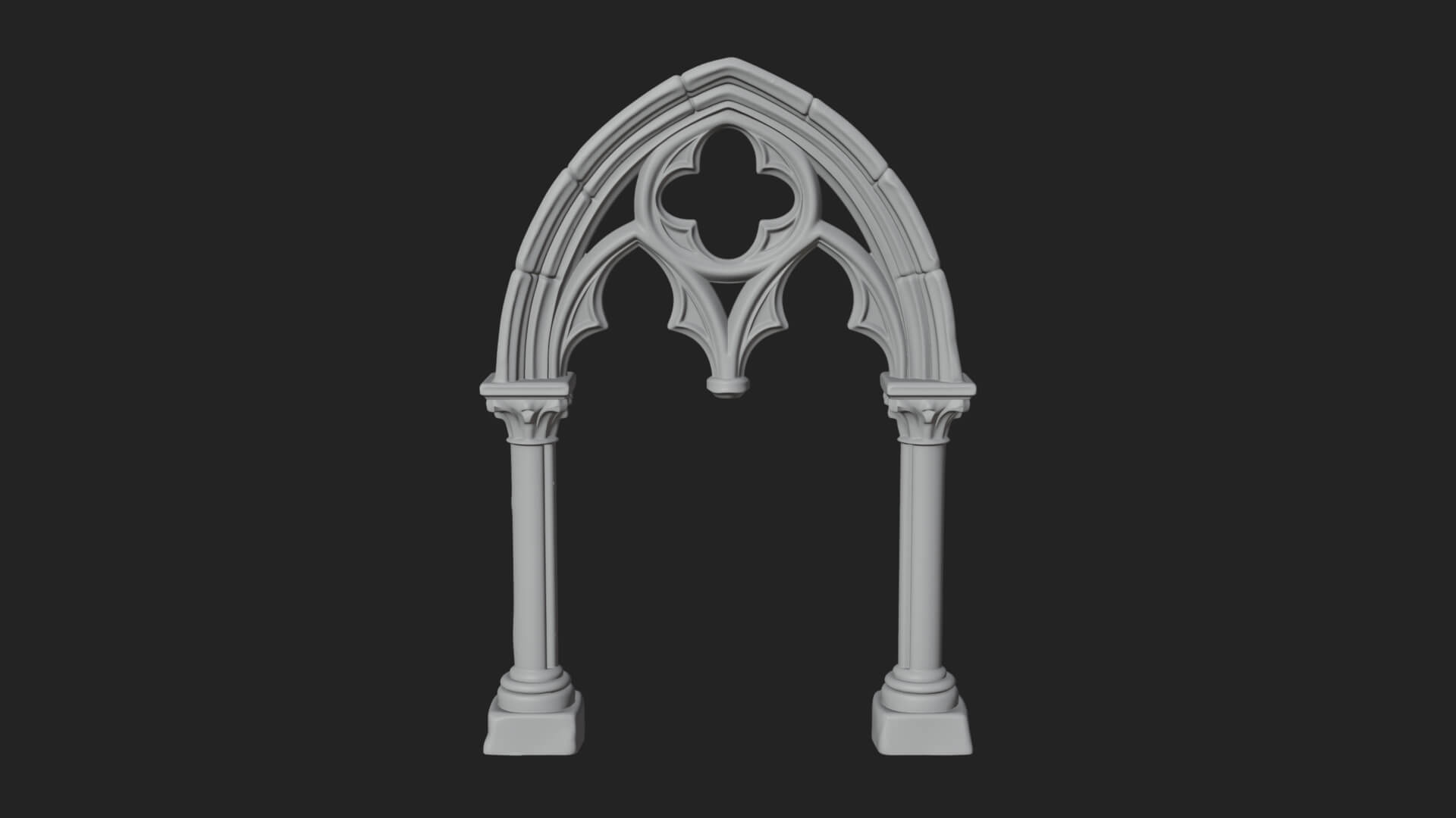 Gothic Arch Doorway Model Design 6 3D Print Model 3D Model