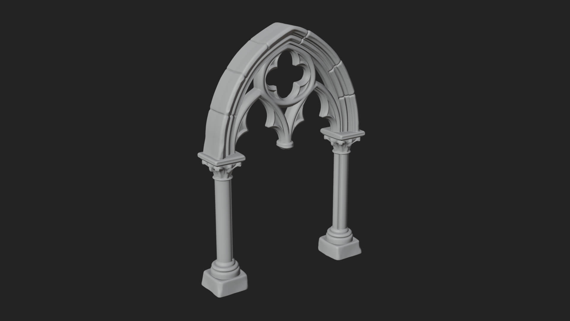 Gothic Arch Doorway Model Design 6 3D Print Model 3D Model