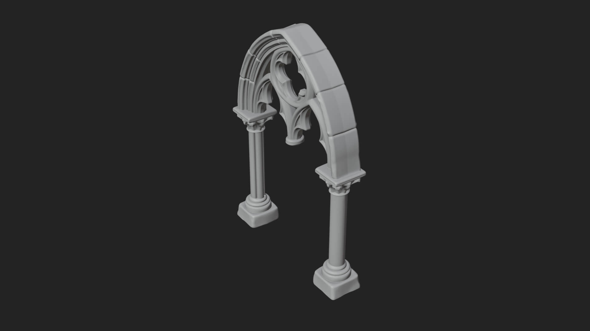 Gothic Arch Doorway Model Design 6 3D Print Model 3D Model
