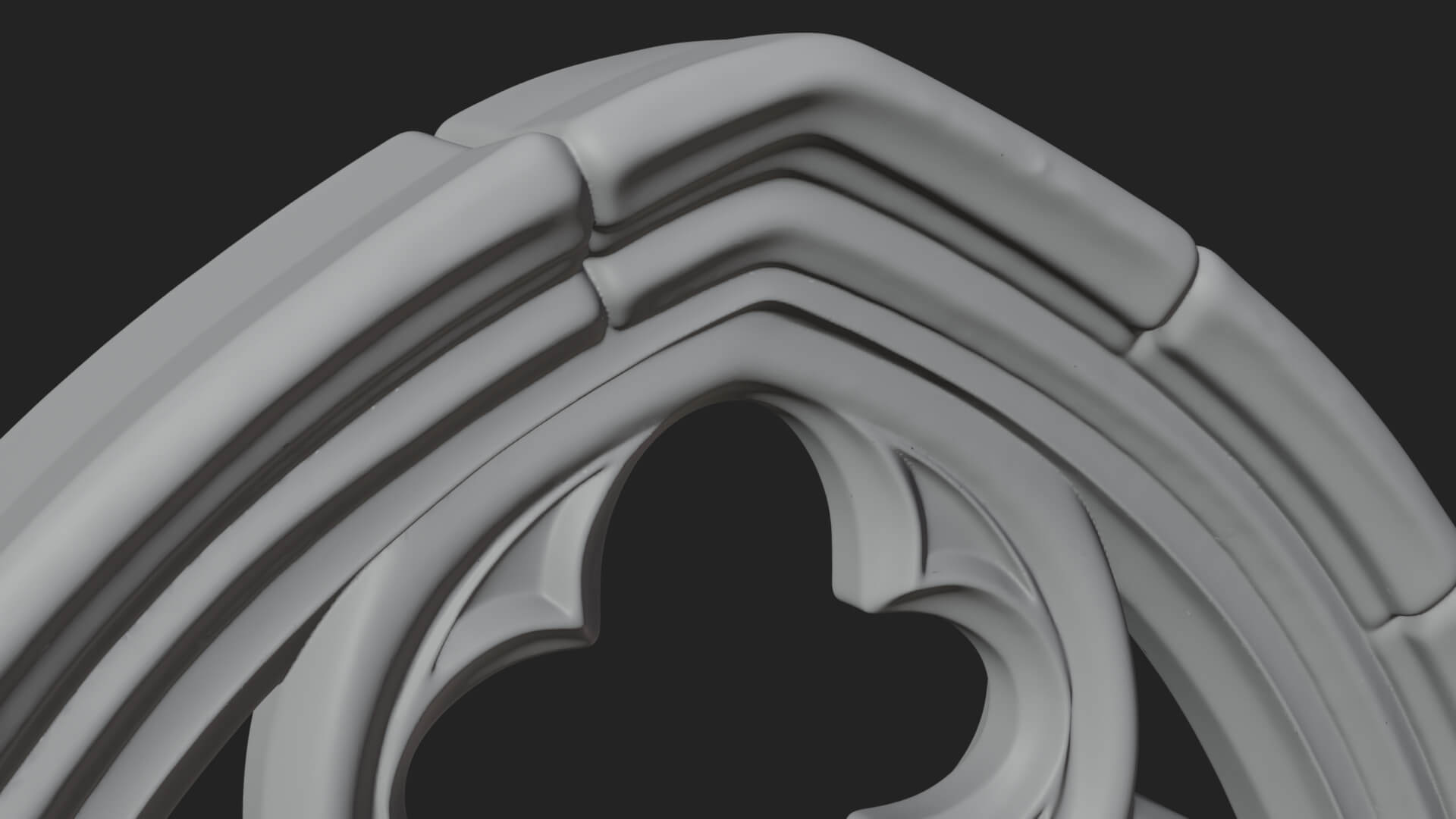 Gothic Arch Doorway Model Design 6 3D Print Model 3D Model