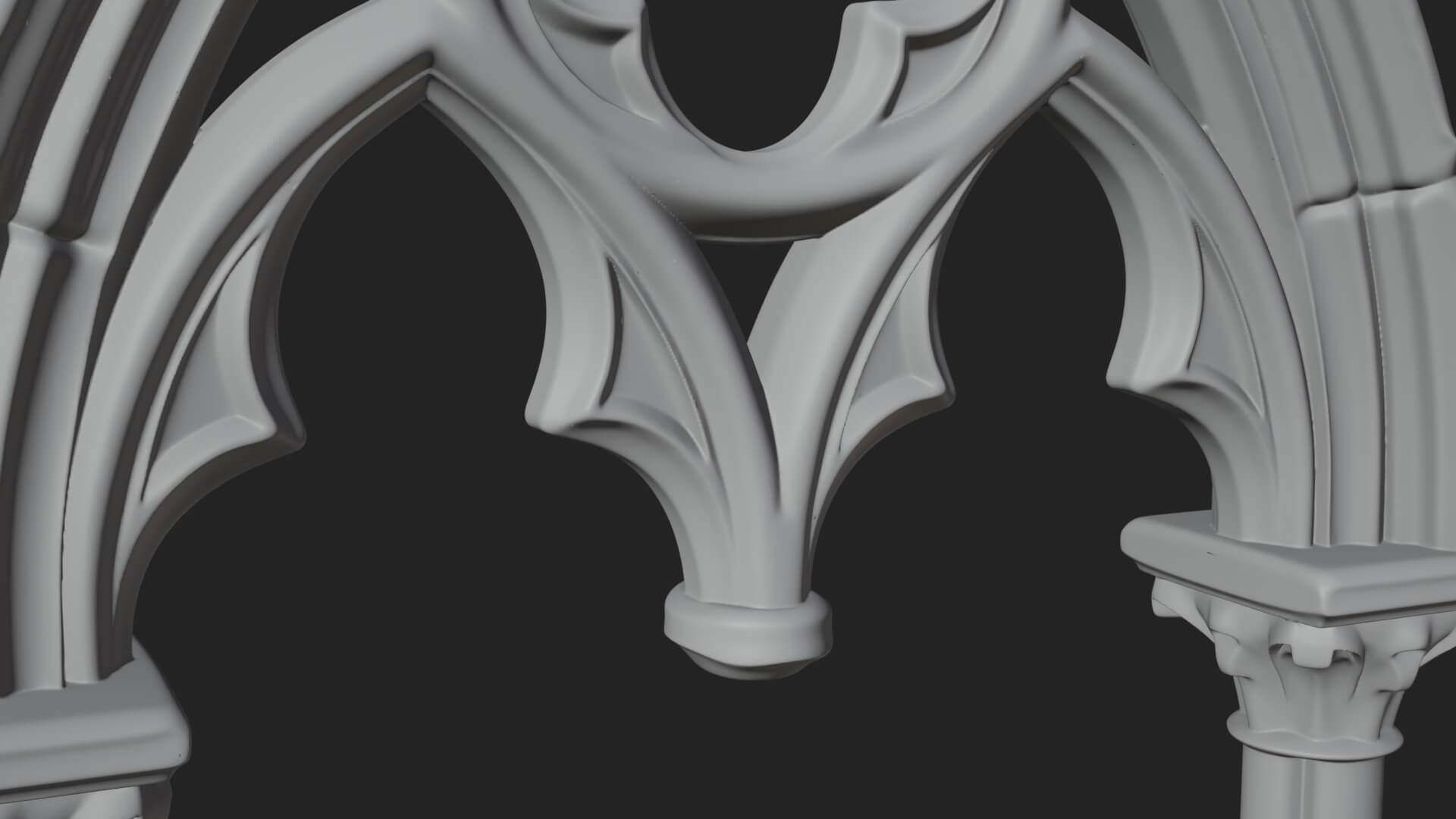 Gothic Arch Doorway Model Design 6 3D Print Model 3D Model