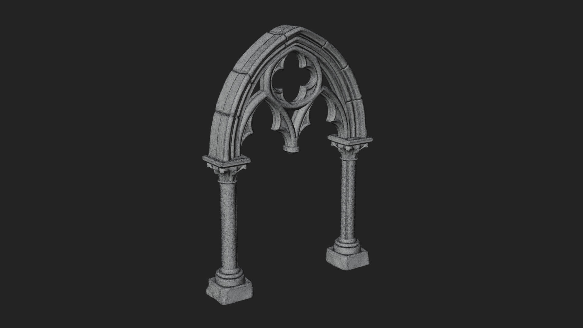 Gothic Arch Doorway Model Design 6 3D Print Model 3D Model