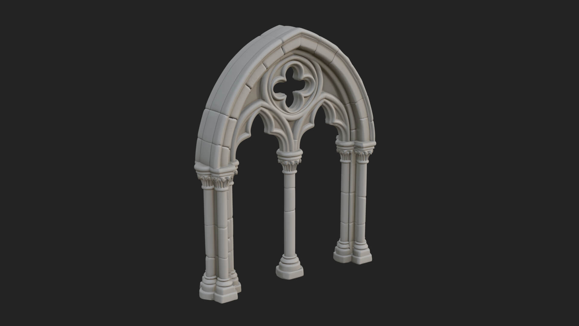Gothic Arch Doorway Model Design 7 3D Print Model 3D Model