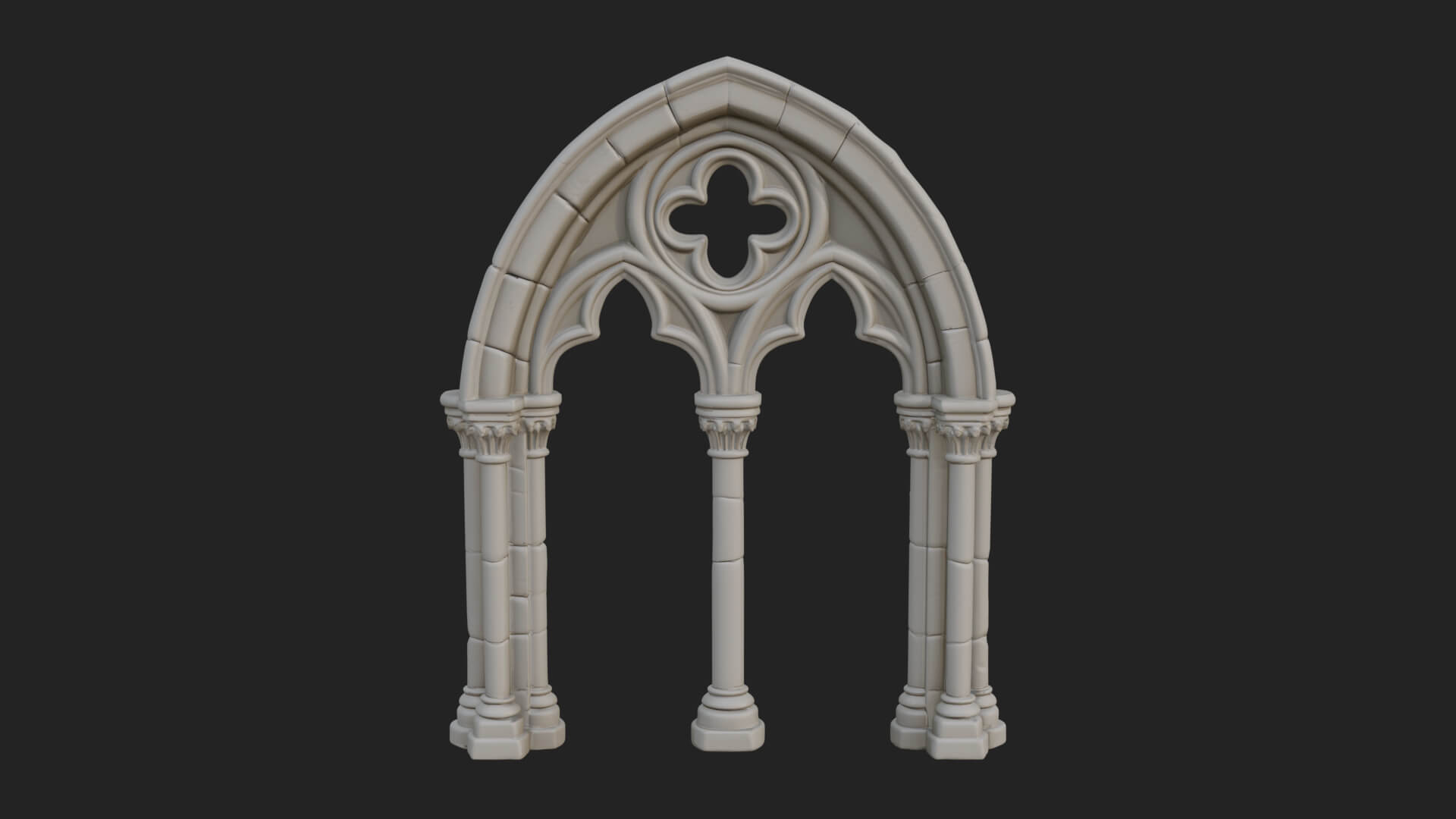 Gothic Arch Doorway Model Design 7 3D Print Model 3D Model