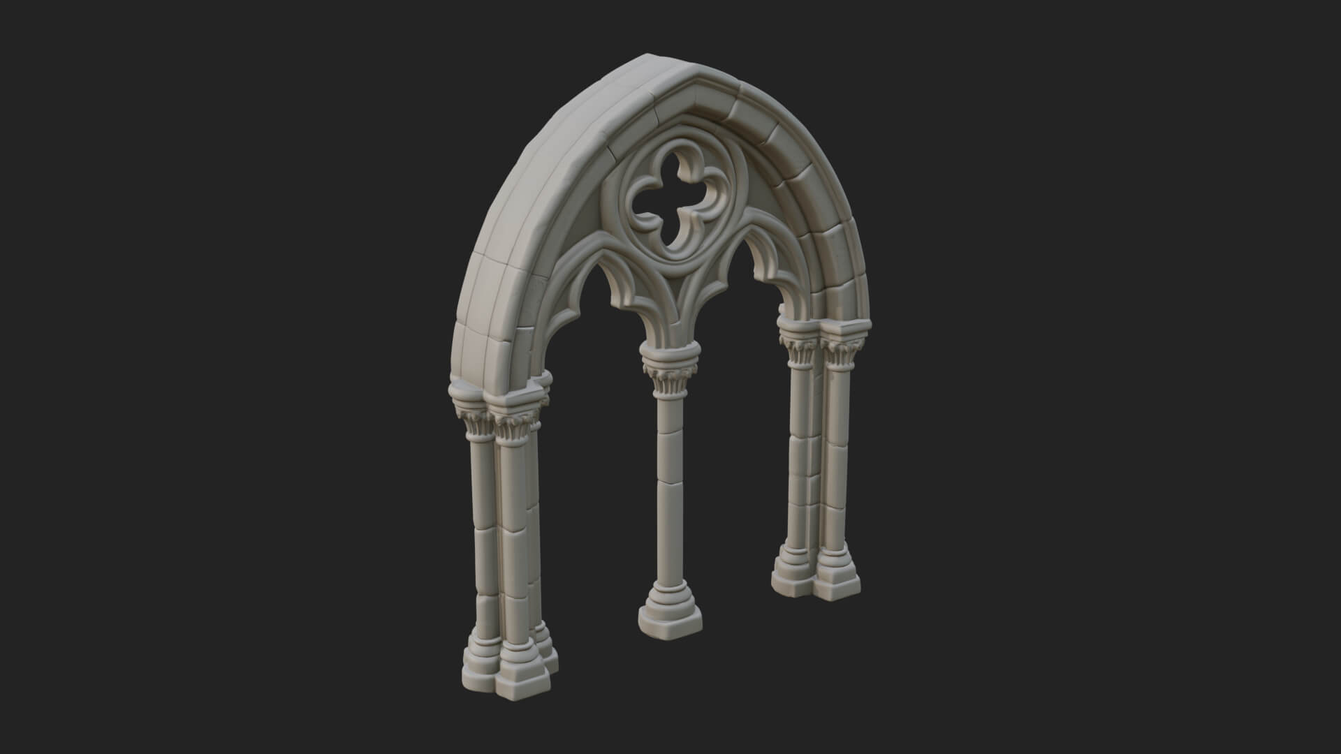 Gothic Arch Doorway Model Design 7 3D Print Model 3D Model