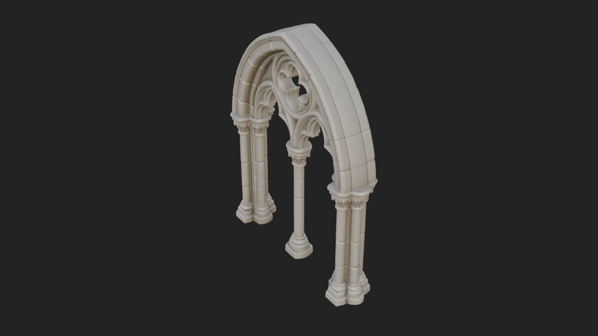 Gothic Arch Doorway Model Design 7 3D Print Model 3D Model