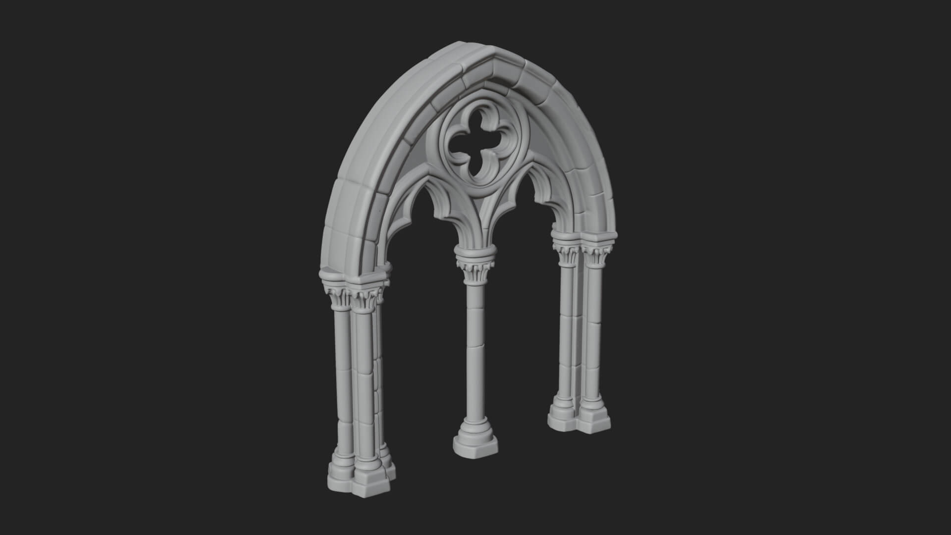 Gothic Arch Doorway Model Design 7 3D Print Model 3D Model