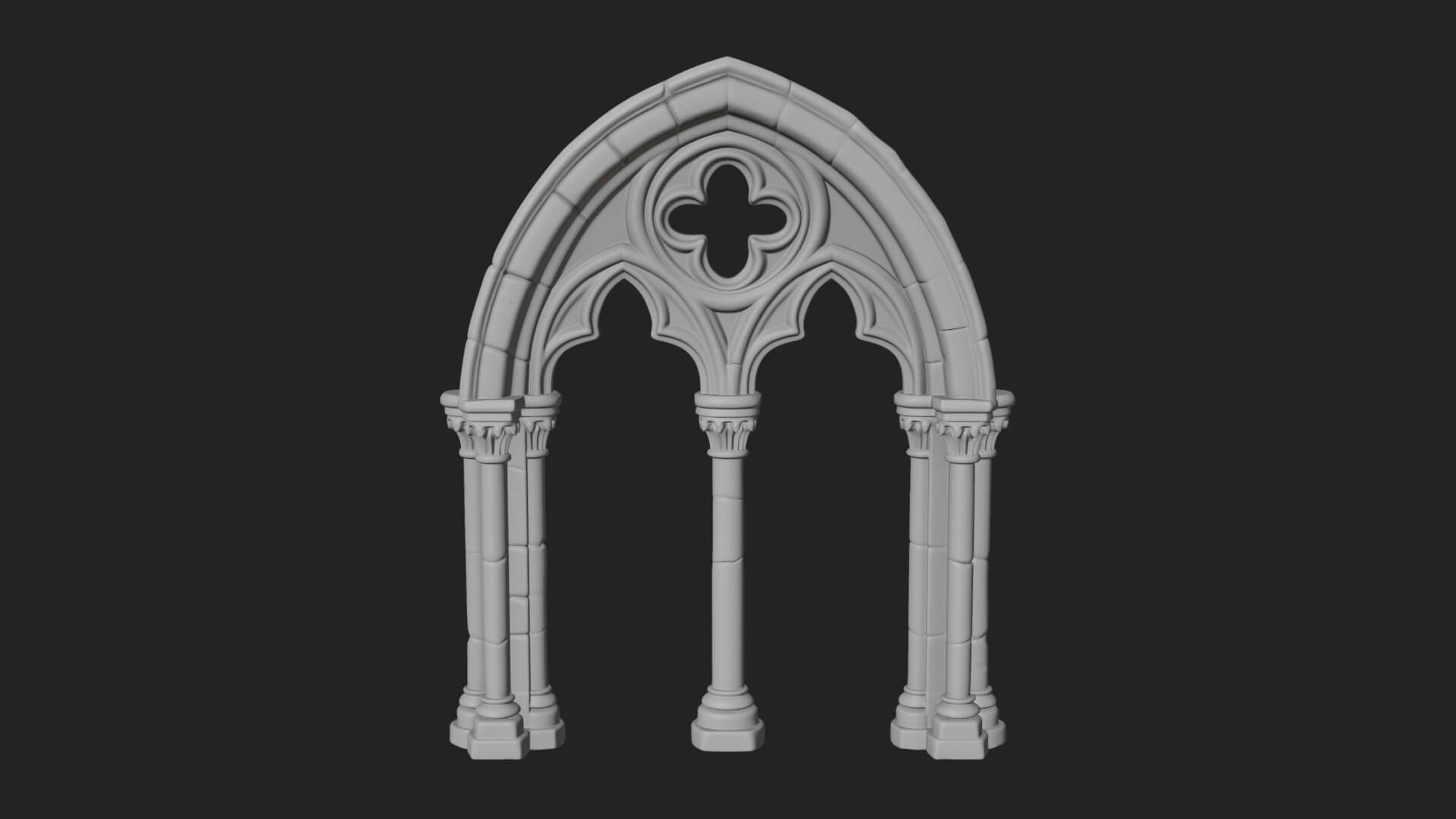 Gothic Arch Doorway Model Design 7 3D Print Model 3D Model