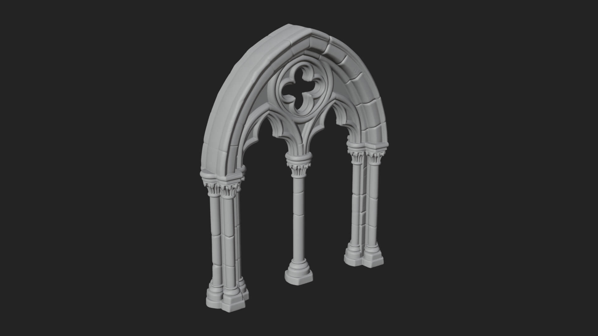 Gothic Arch Doorway Model Design 7 3D Print Model 3D Model