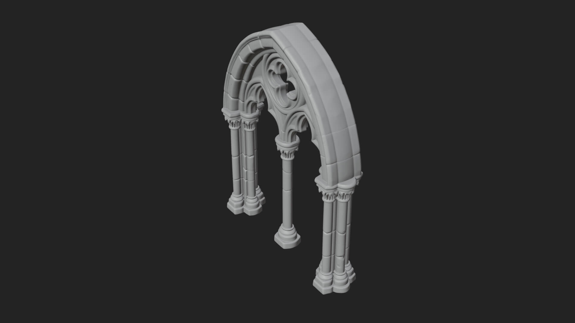 Gothic Arch Doorway Model Design 7 3D Print Model 3D Model