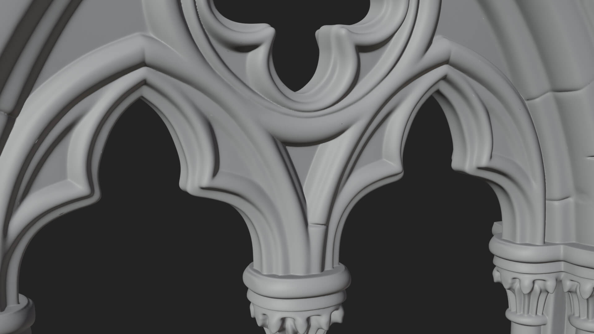 Gothic Arch Doorway Model Design 7 3D Print Model 3D Model