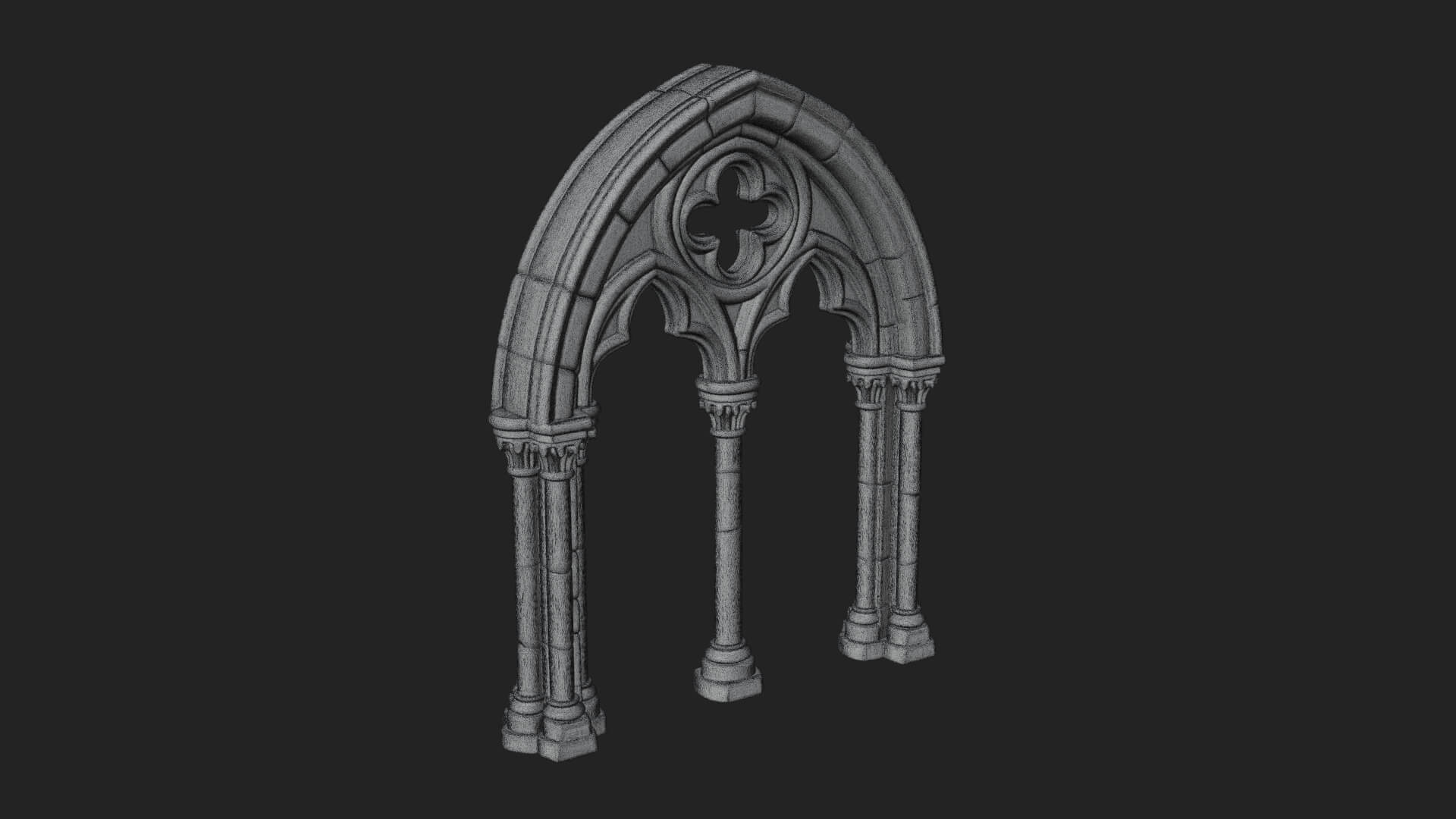 Gothic Arch Doorway Model Design 7 3D Print Model 3D Model