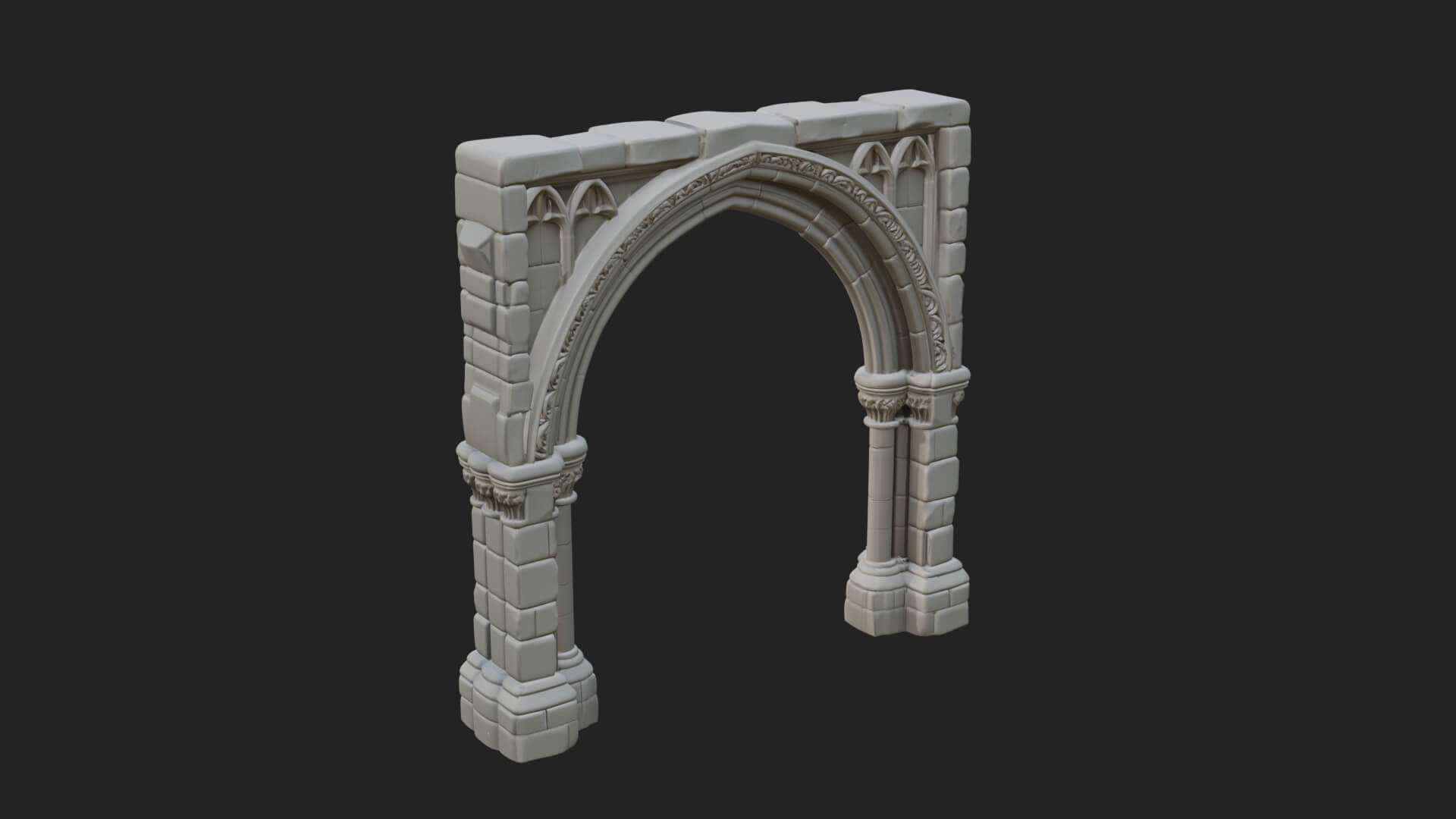 Gothic Arch Doorway Model Design 8 3D Print Model 3D Model