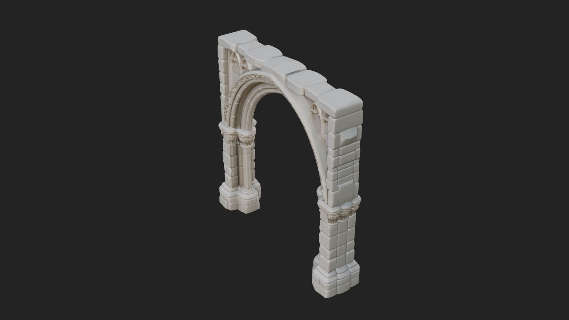 Gothic Arch Doorway Model Design 8 3D Print Model 3D Model