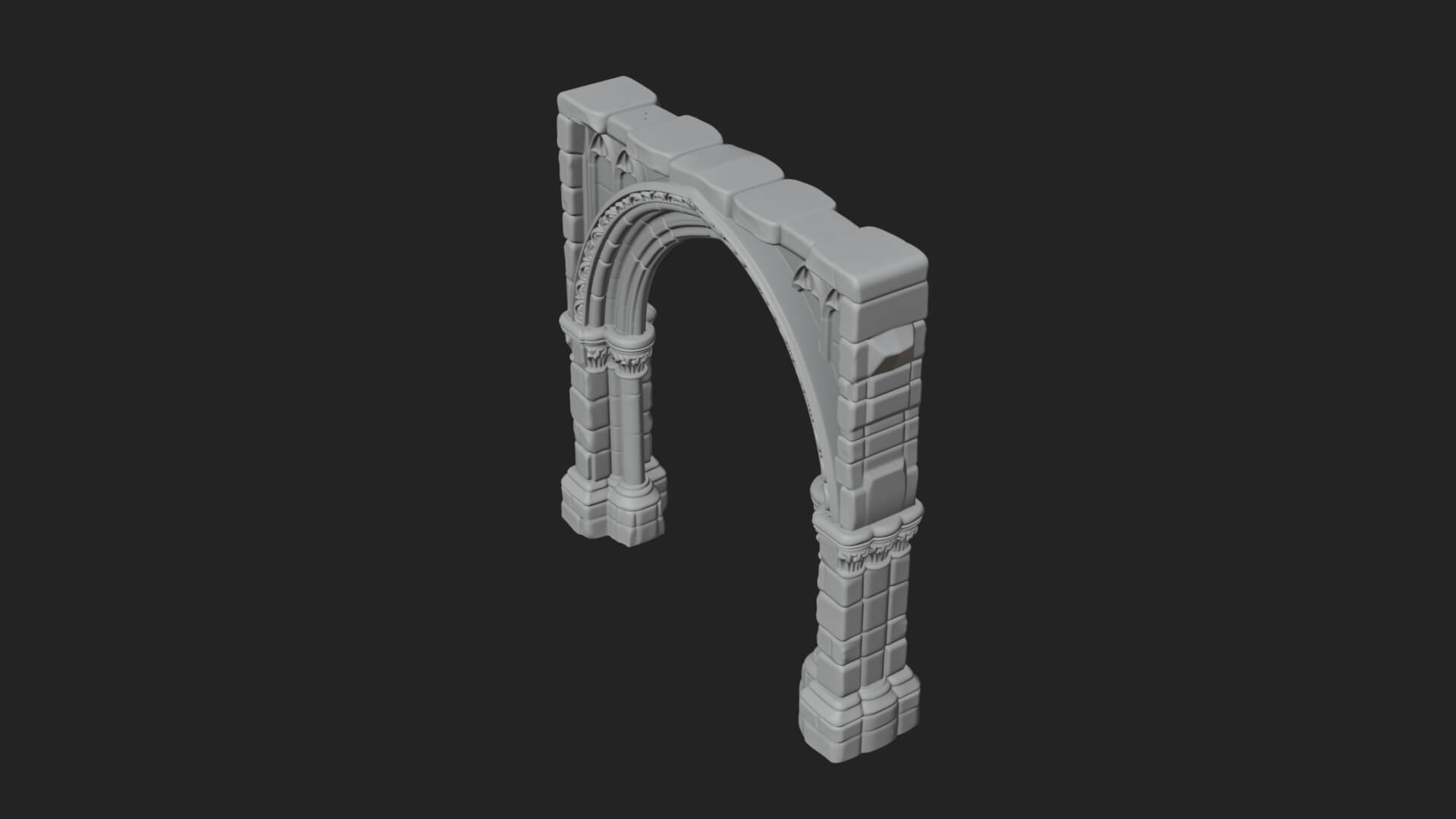 Gothic Arch Doorway Model Design 8 3D Print Model 3D Model