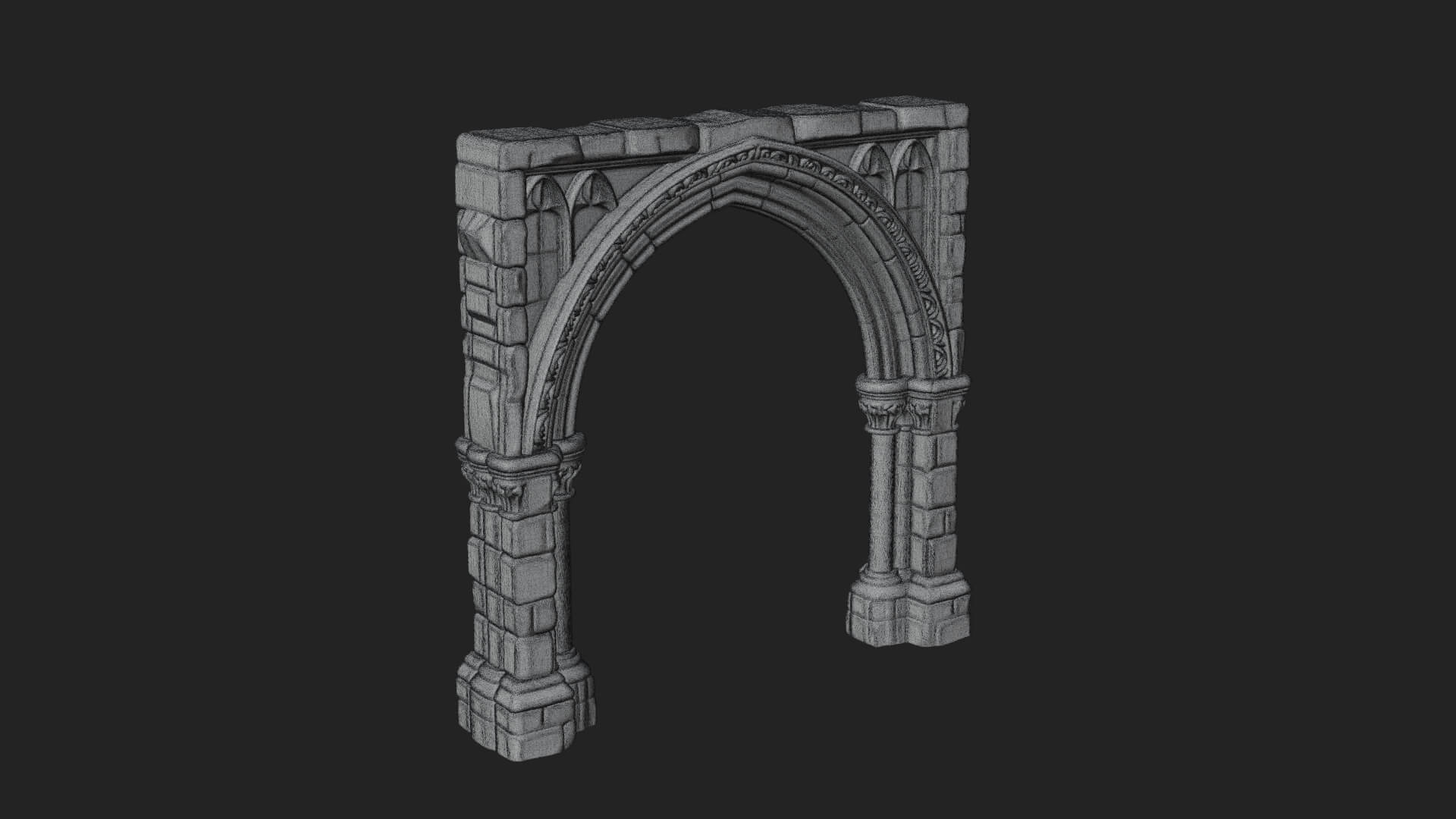 Gothic Arch Doorway Model Design 8 3D Print Model 3D Model